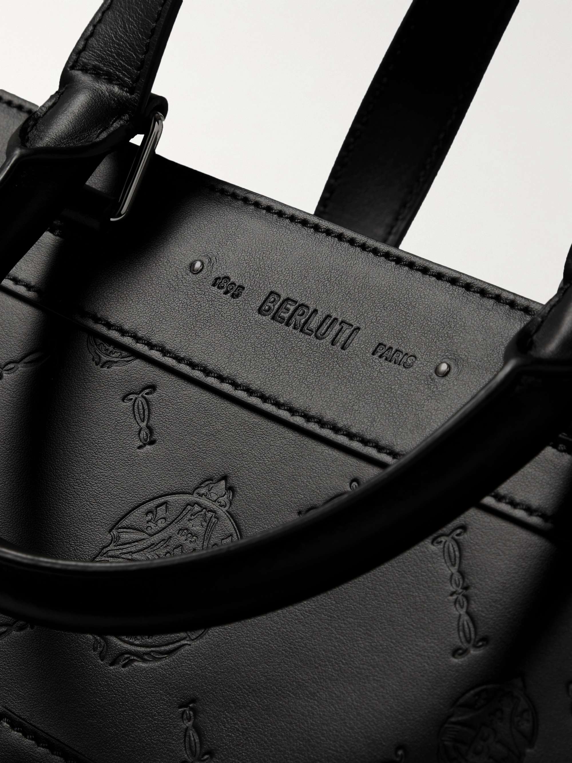 BERLUTI Logo-Debossed Leather Tote Bag