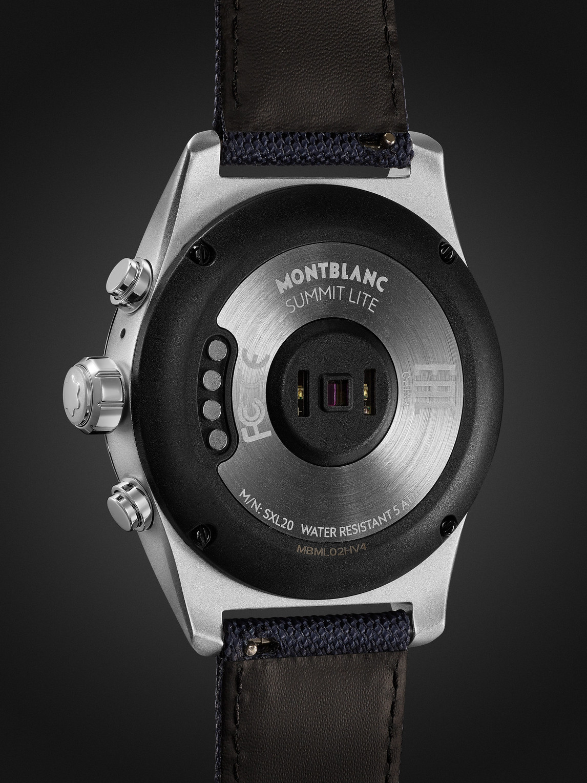 Shop Montblanc Summit Lite 43mm Aluminium And Nylon Smart Watch, Ref. No. 128411 In Black