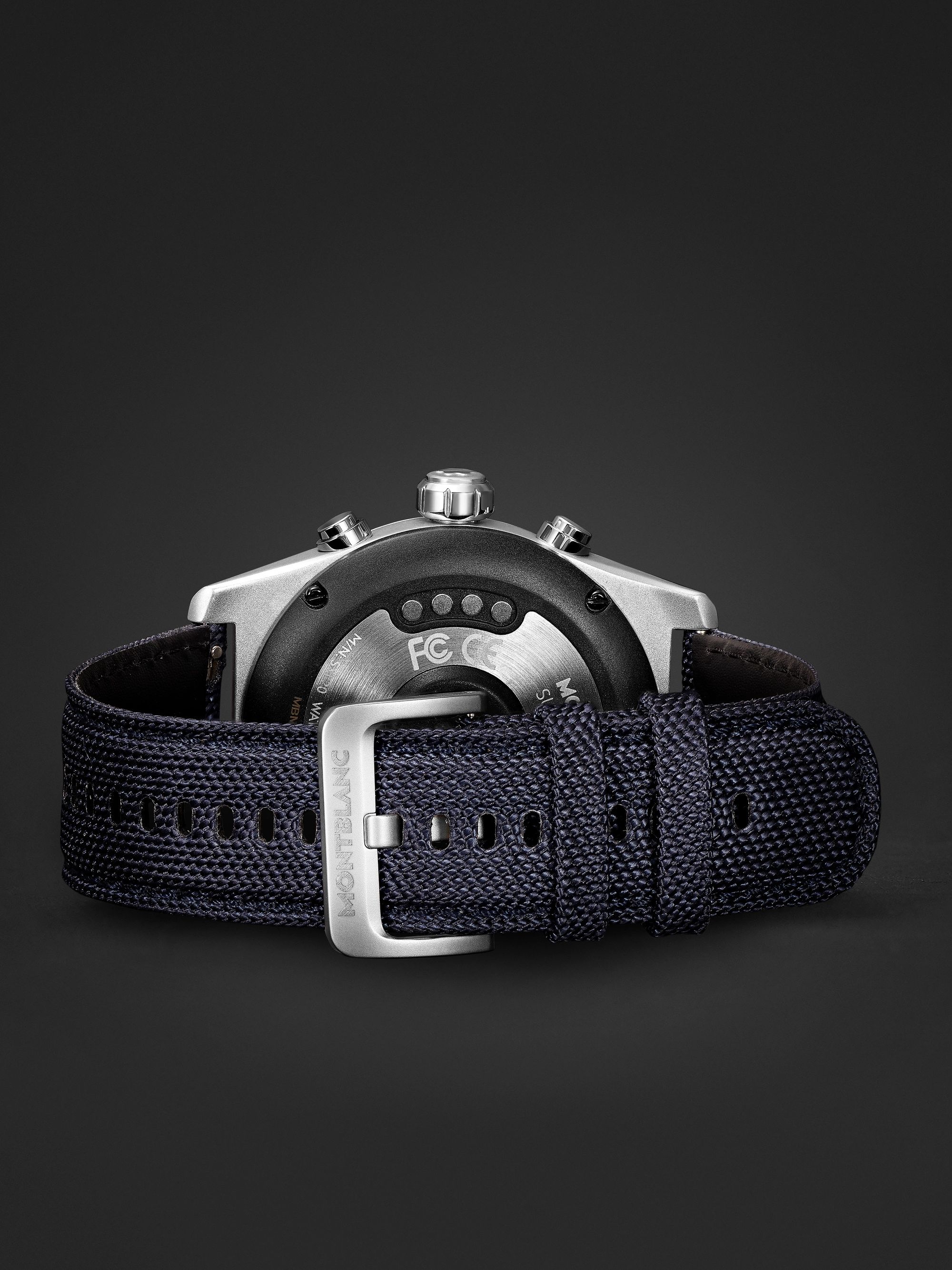 MONTBLANC Summit Lite 43mm Aluminium and Nylon Smart Watch, Ref. No. 128411