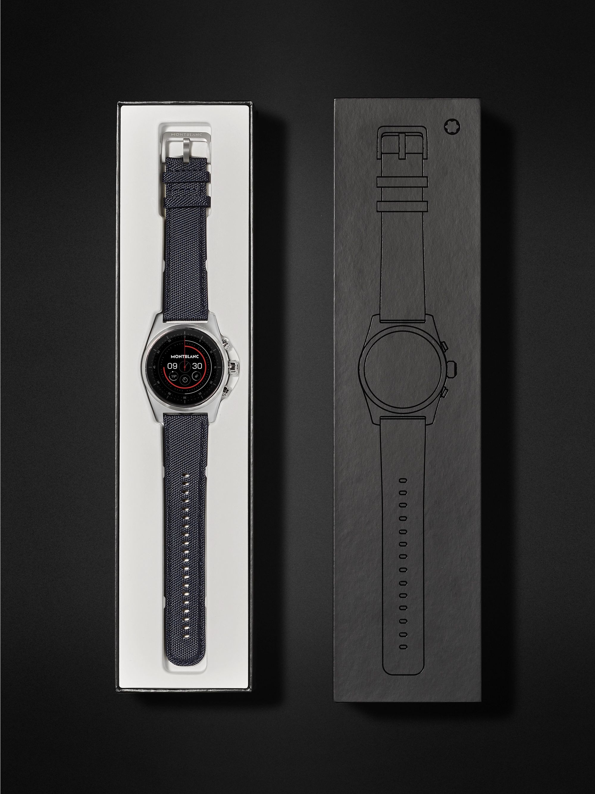 MONTBLANC Summit Lite 43mm Aluminium and Nylon Smart Watch, Ref. No. 128411