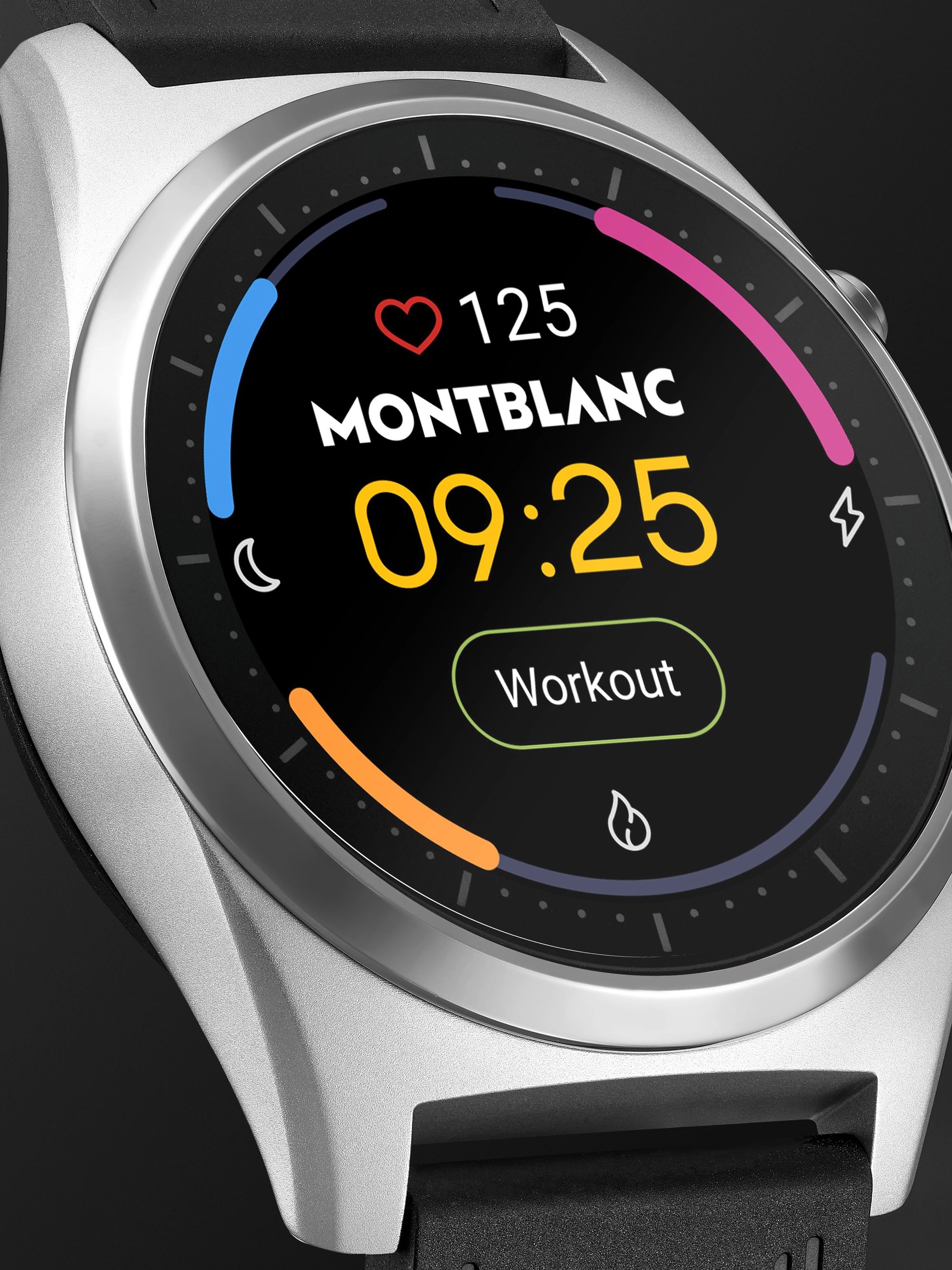 MONTBLANC Summit Lite 43mm Aluminium and Nylon Smart Watch, Ref. No. 128410