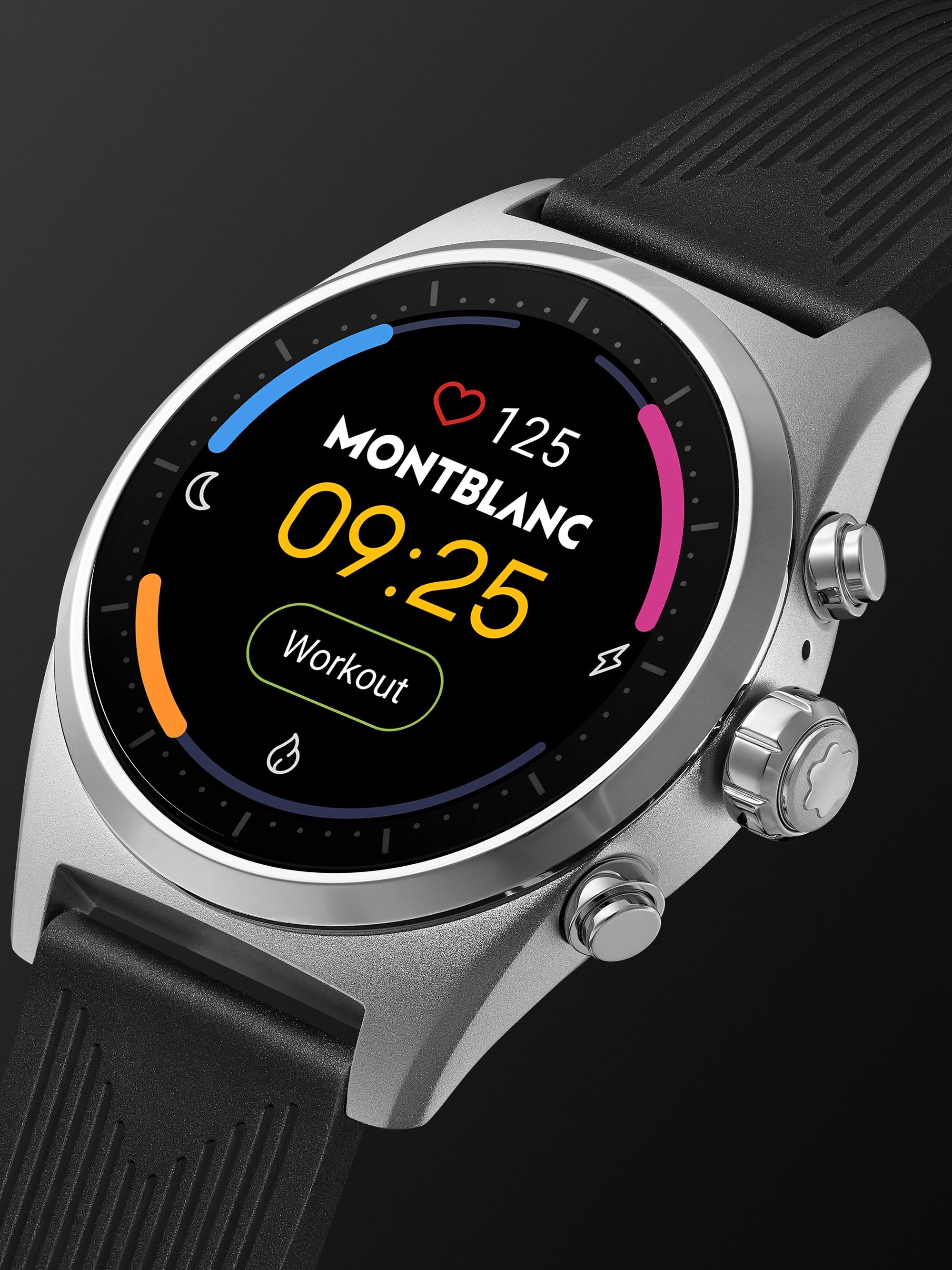 MONTBLANC Summit Lite 43mm Aluminium and Nylon Smart Watch, Ref. No. 128410