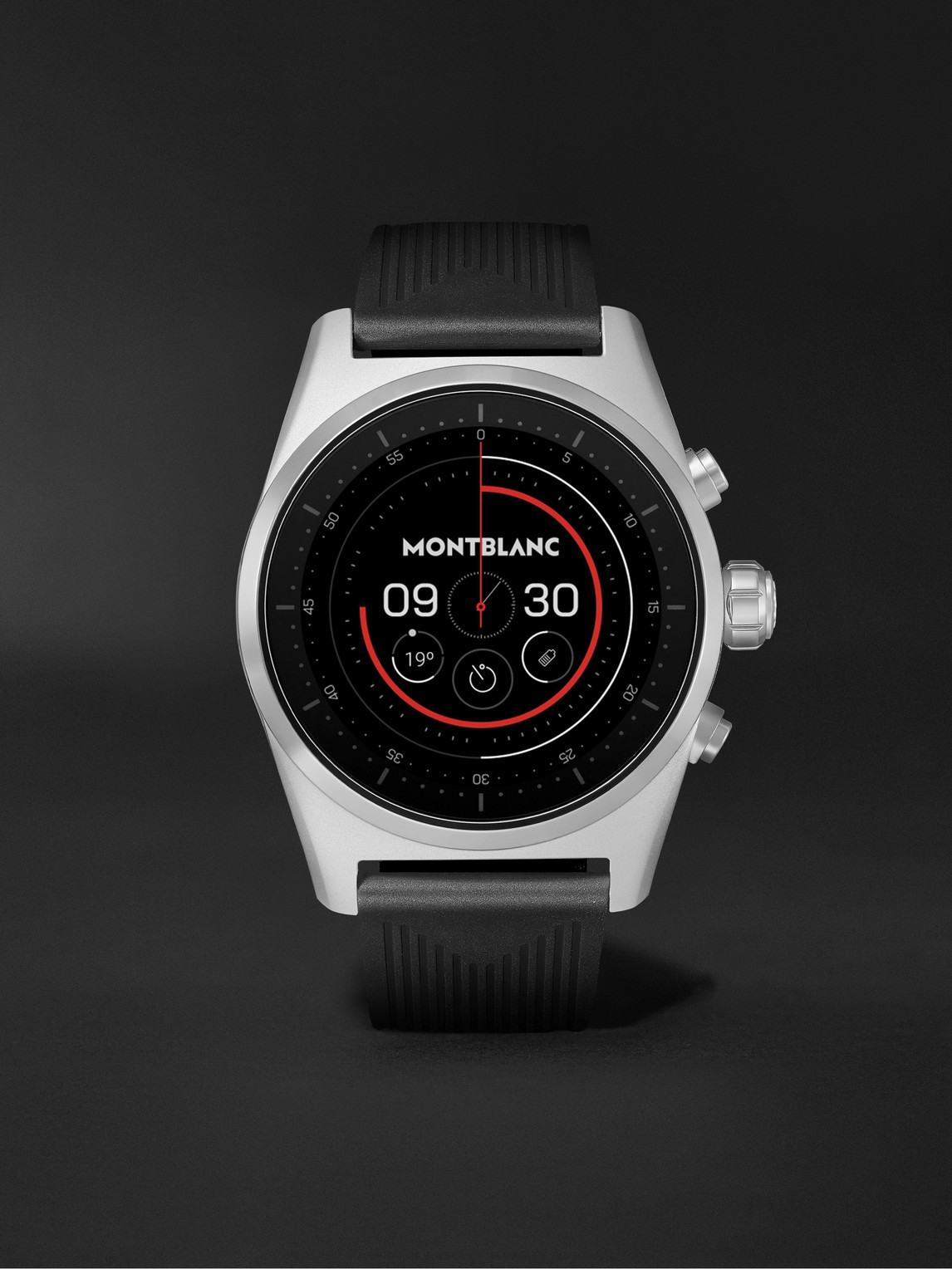 Montblanc Summit Lite 43mm Aluminium And Nylon Smart Watch, Ref. No. 128410 In Black