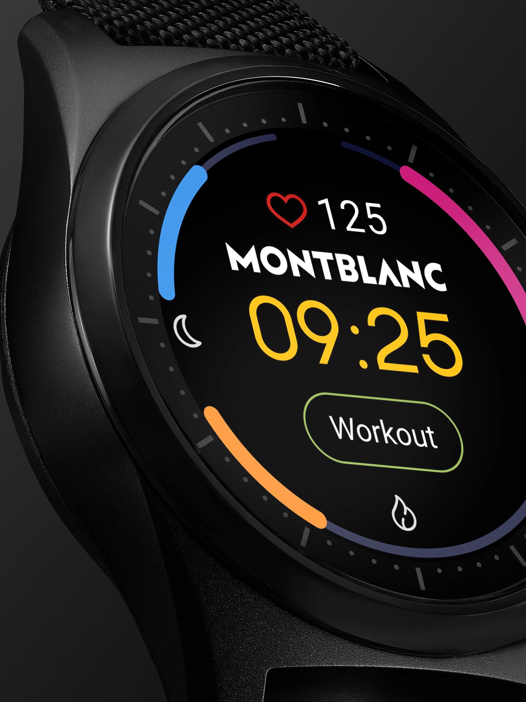 MONTBLANC Summit Lite 43mm Aluminium and Nylon Smart Watch, Ref. No. 128409