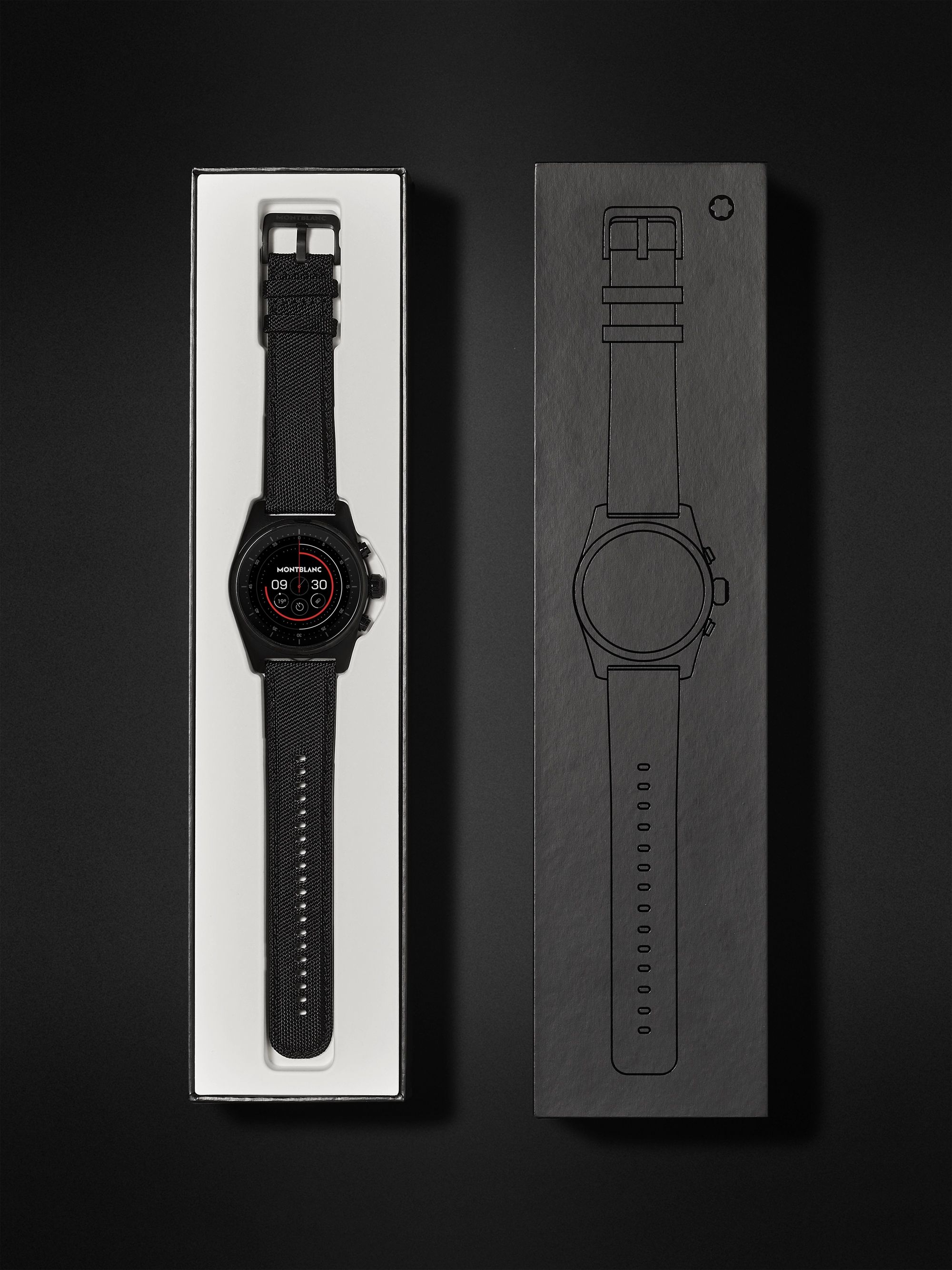 MONTBLANC Summit Lite 43mm Aluminium and Nylon Smart Watch, Ref. No. 128409