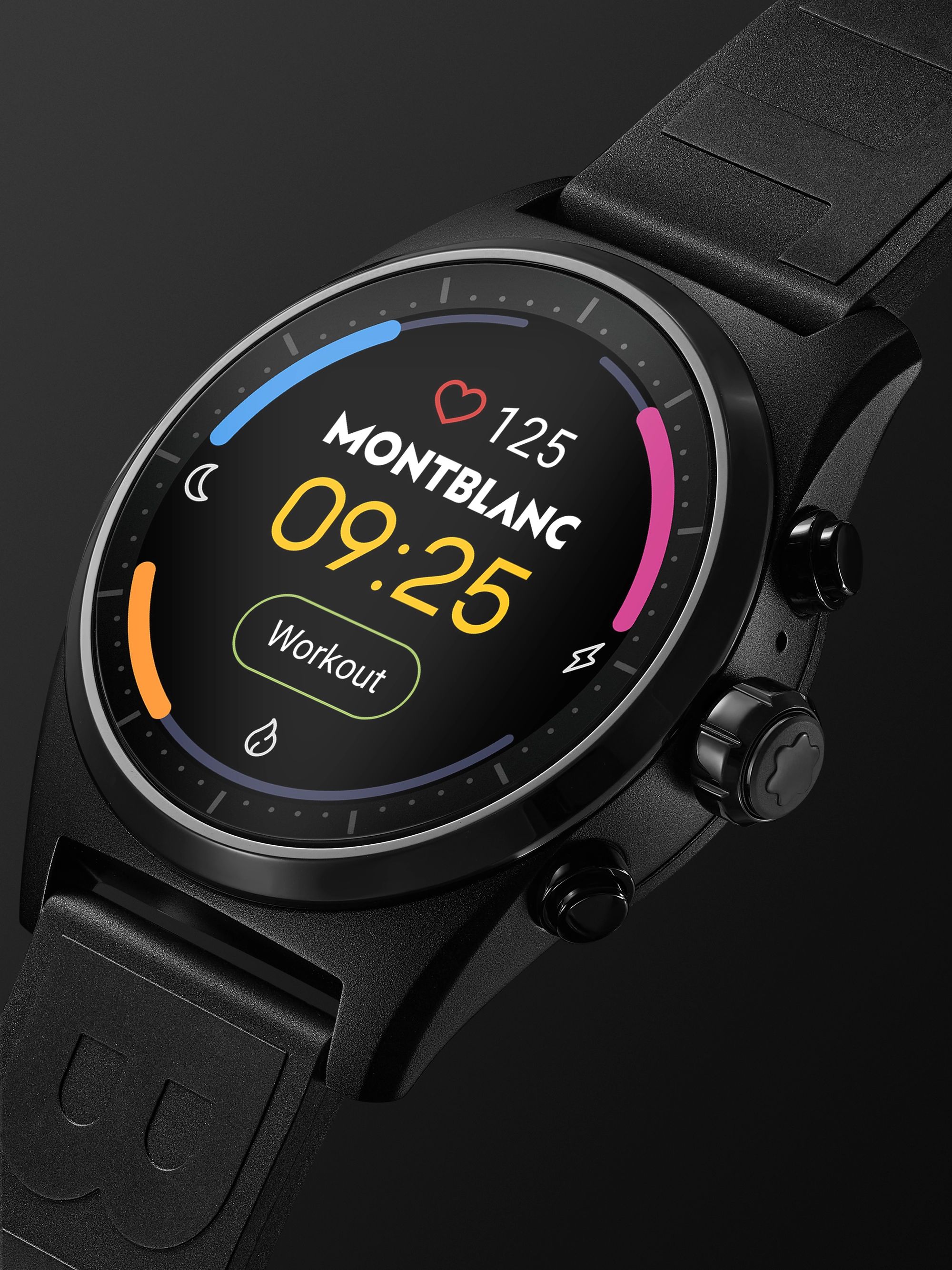 MONTBLANC Summit Lite 43mm Aluminium and Rubber Smart Watch, Ref. No. 128408