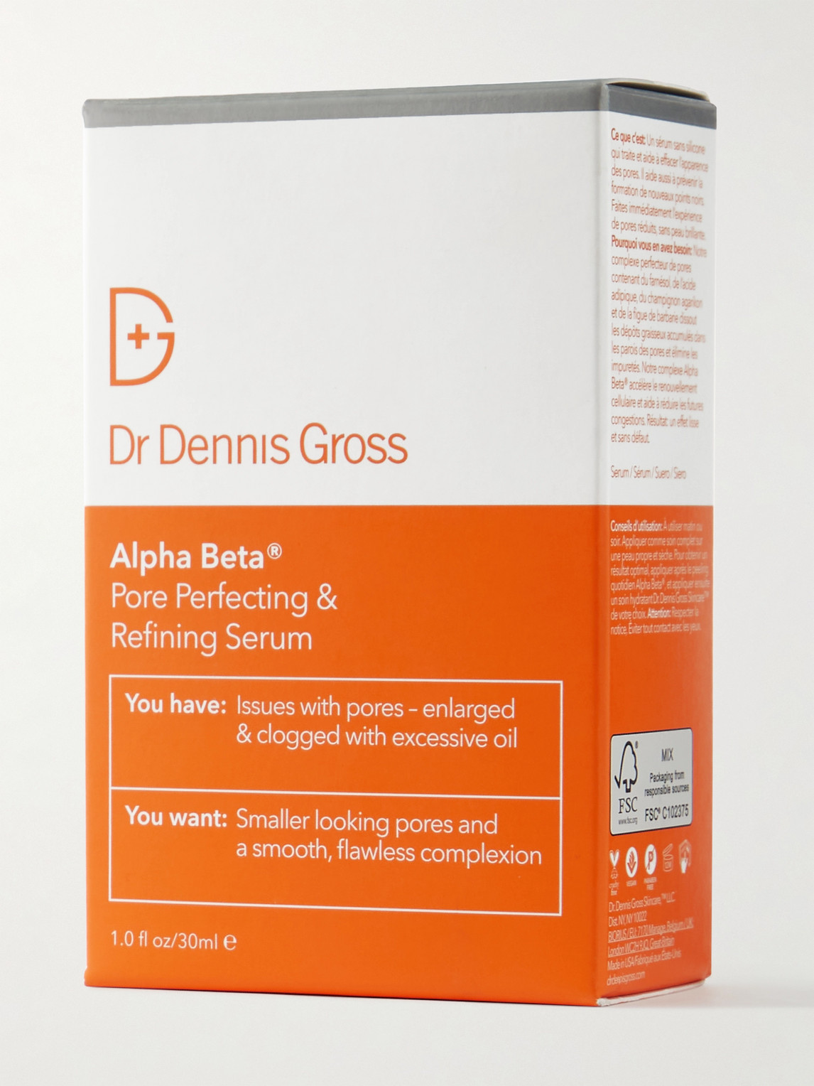 Shop Dr Dennis Gross Skincare Alpha Beta Pore Perfecting & Refining Serum, 30ml In Colorless