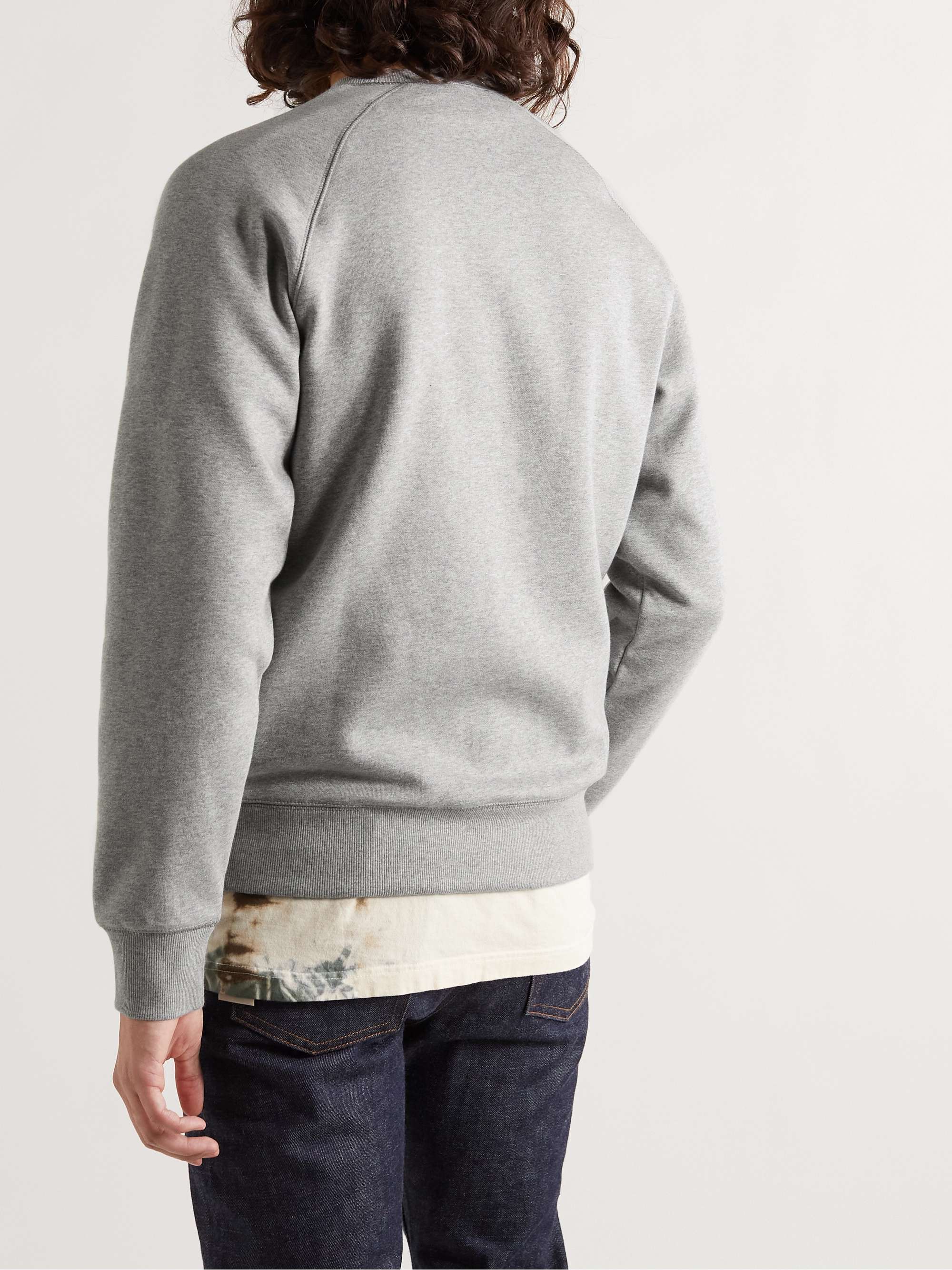 CARHARTT WIP Chase Logo-Embroidered Cotton-Blend Jersey Sweatshirt