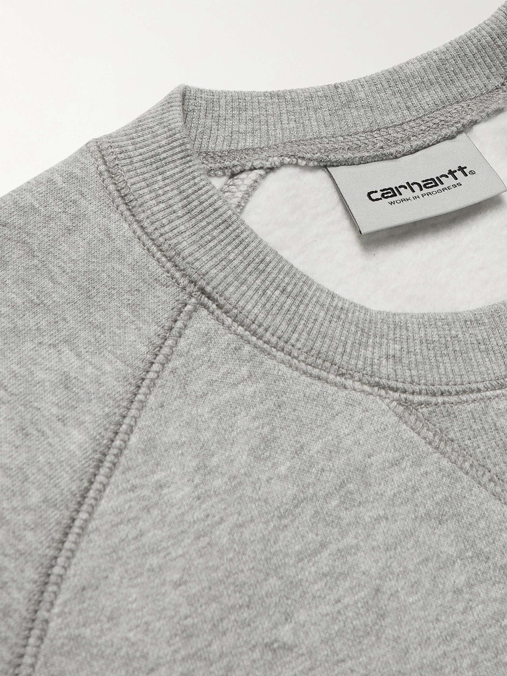 CARHARTT WIP Chase Logo-Embroidered Cotton-Blend Jersey Sweatshirt