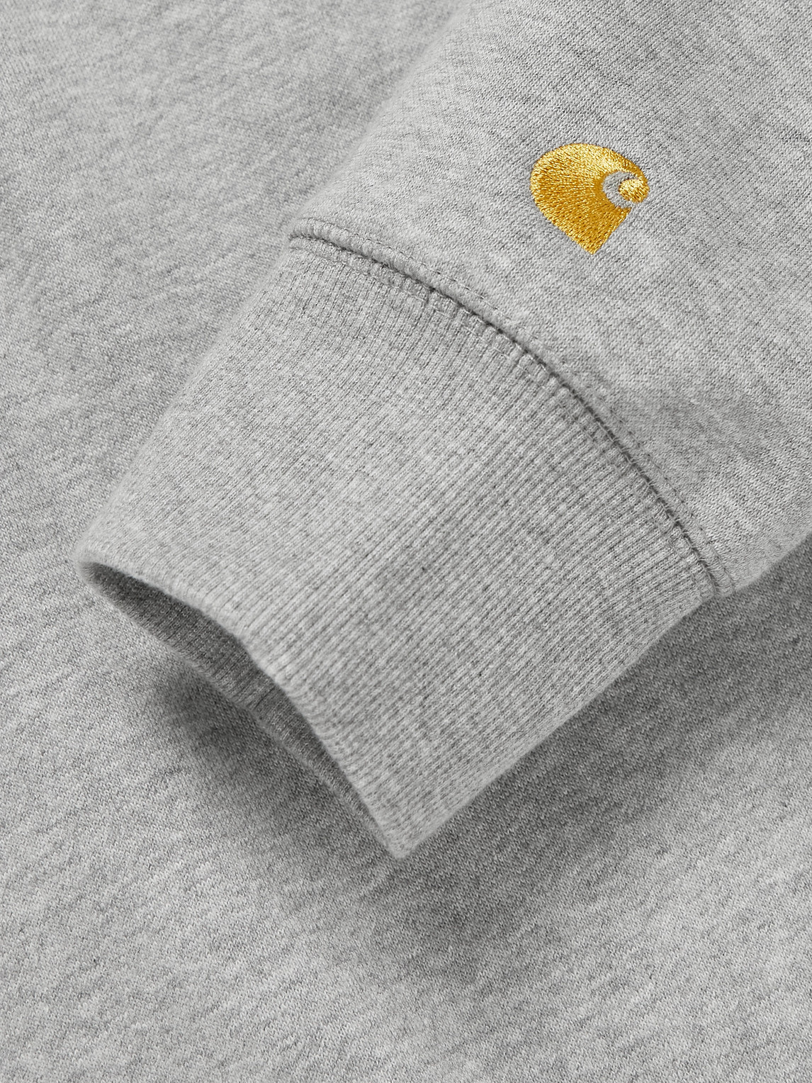 Shop Carhartt Chase Logo-embroidered Cotton-blend Jersey Sweatshirt In Gray