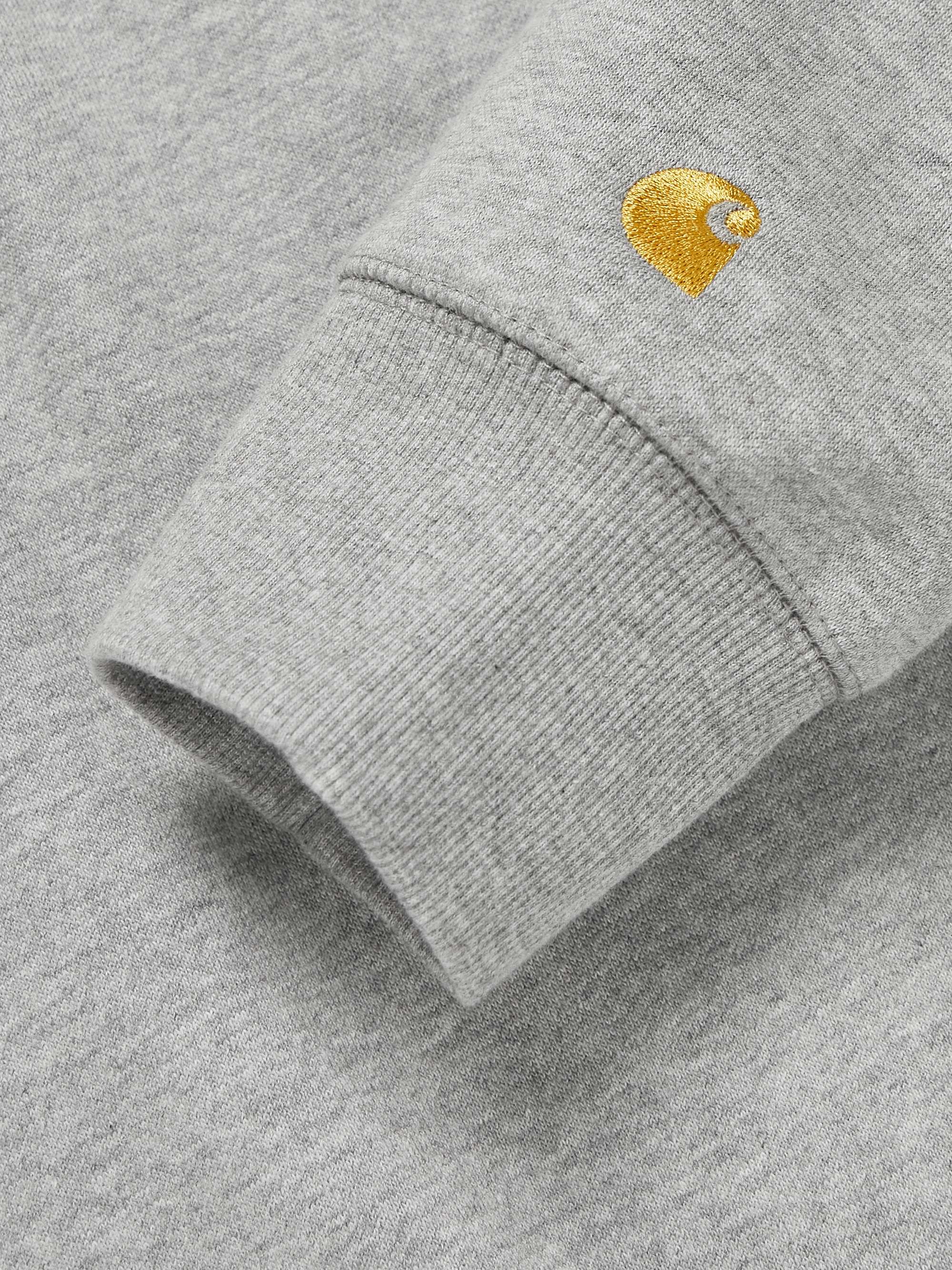 CARHARTT WIP Chase Logo-Embroidered Cotton-Blend Jersey Sweatshirt