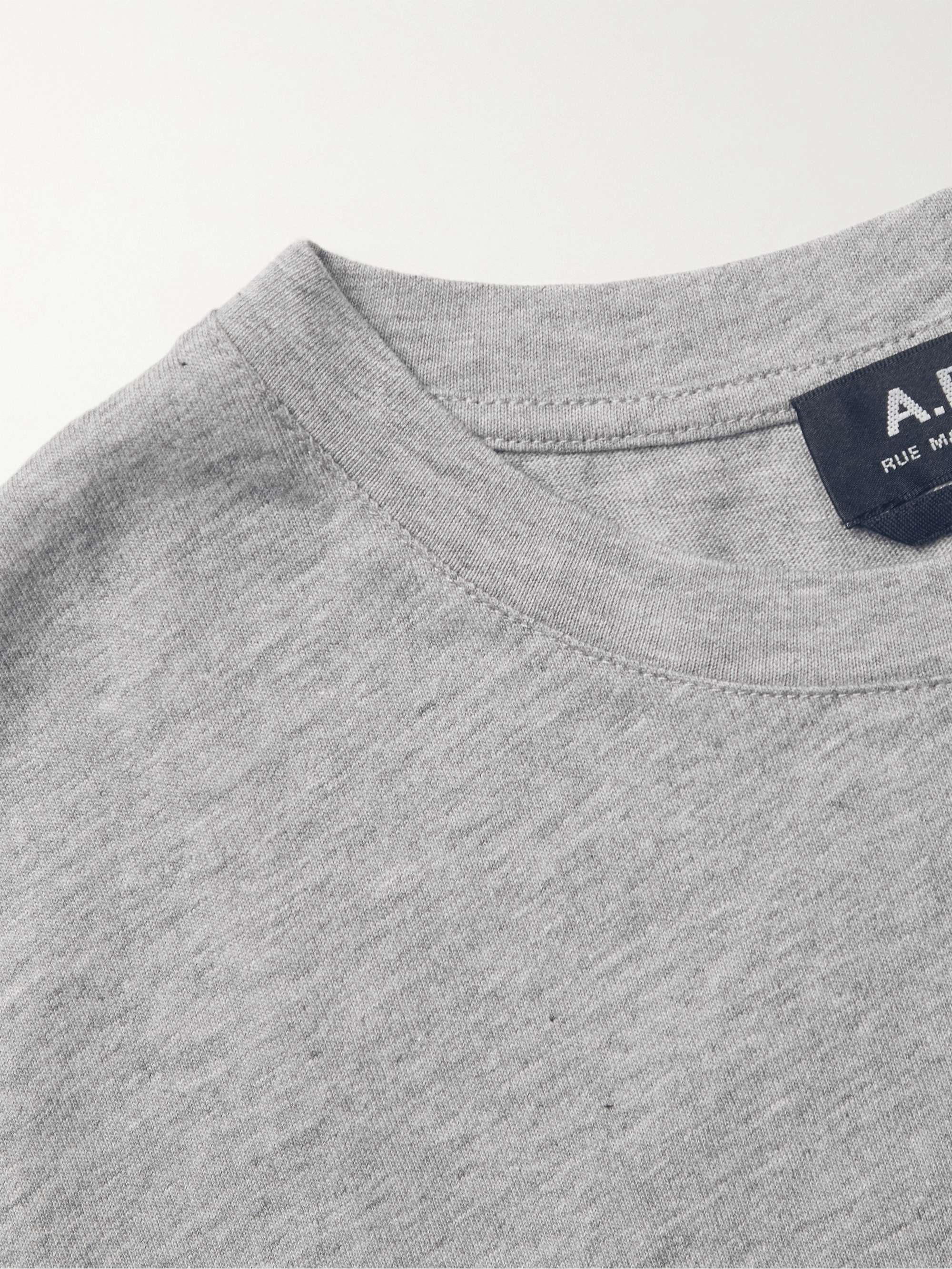 A.P.C. Logo-Flocked Cotton-Jersey T-Shirt