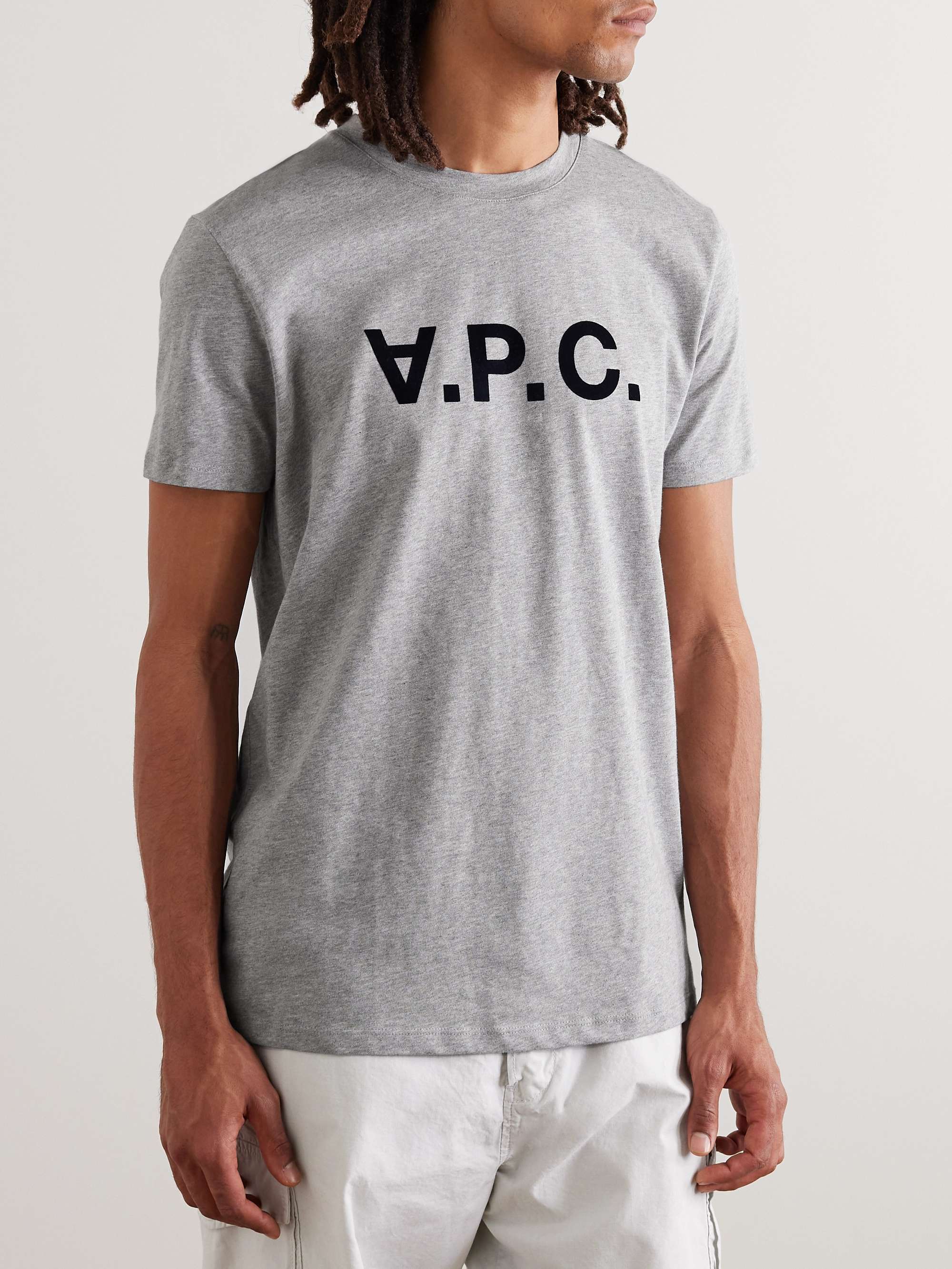 A.P.C. Logo-Flocked Cotton-Jersey T-Shirt