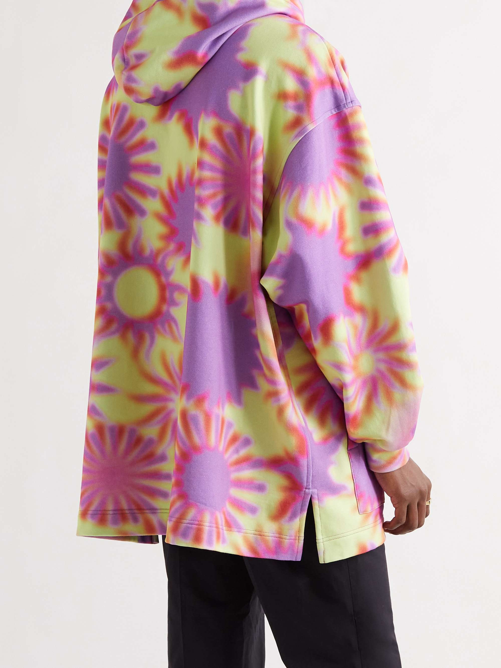 DRIES VAN NOTEN Oversized Printed Cotton-Jersey Hoodie