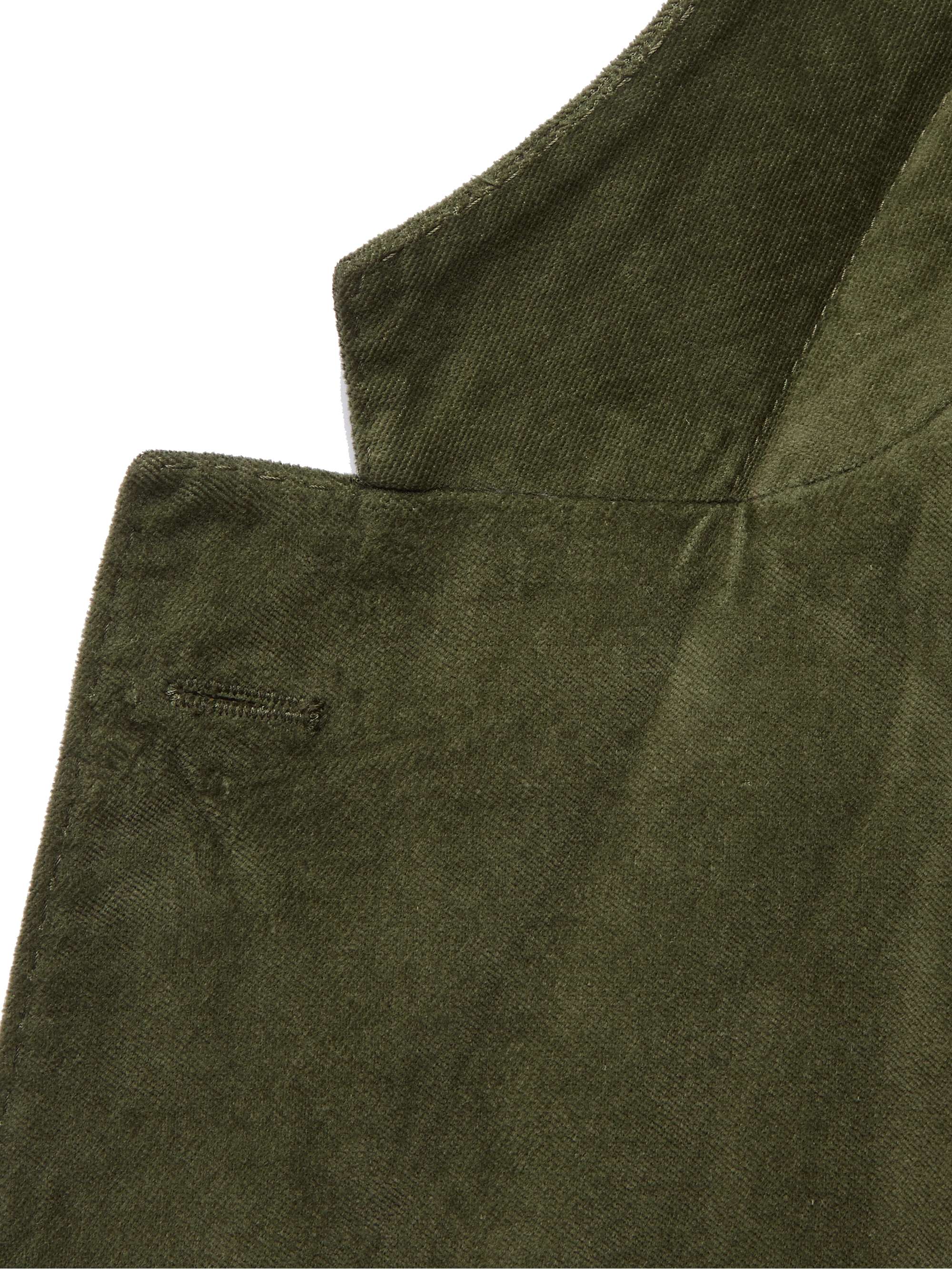 BOGLIOLI Kei Slim-Fit Unstructured Garment-Dyed Cotton-Velvet Blazer ...