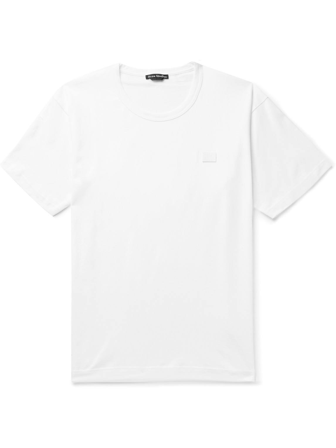 Acne Studios Nash Logo-appliquéd Cotton-jersey T-shirt In White