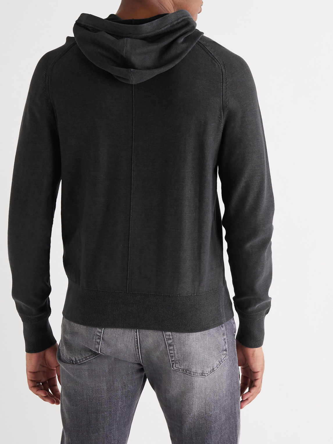 Rag & Bone Lance Slim-fit Cotton-jersey Hoodie In Gray