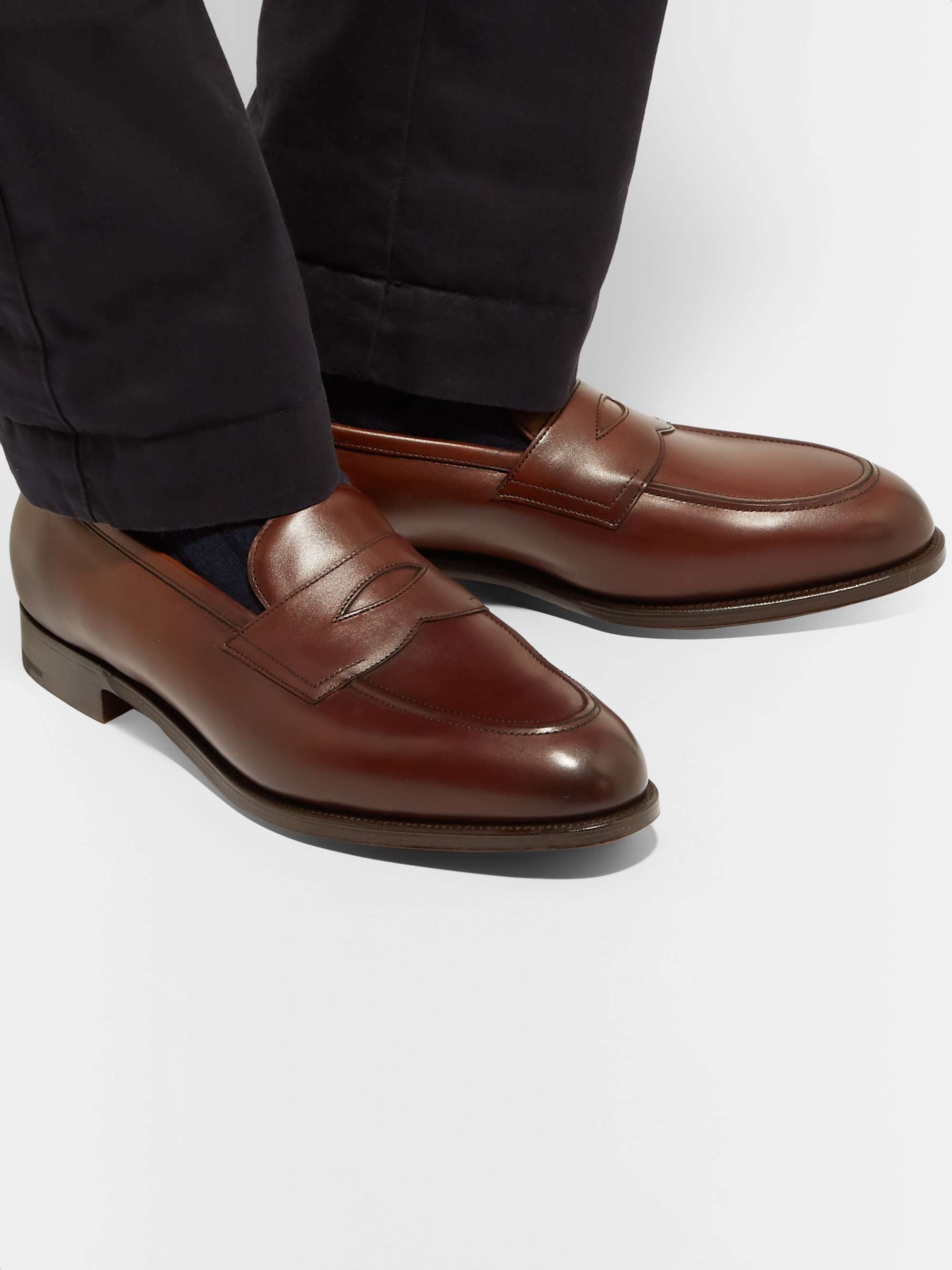 EDWARD GREEN Piccadilly Leather Penny Loafers