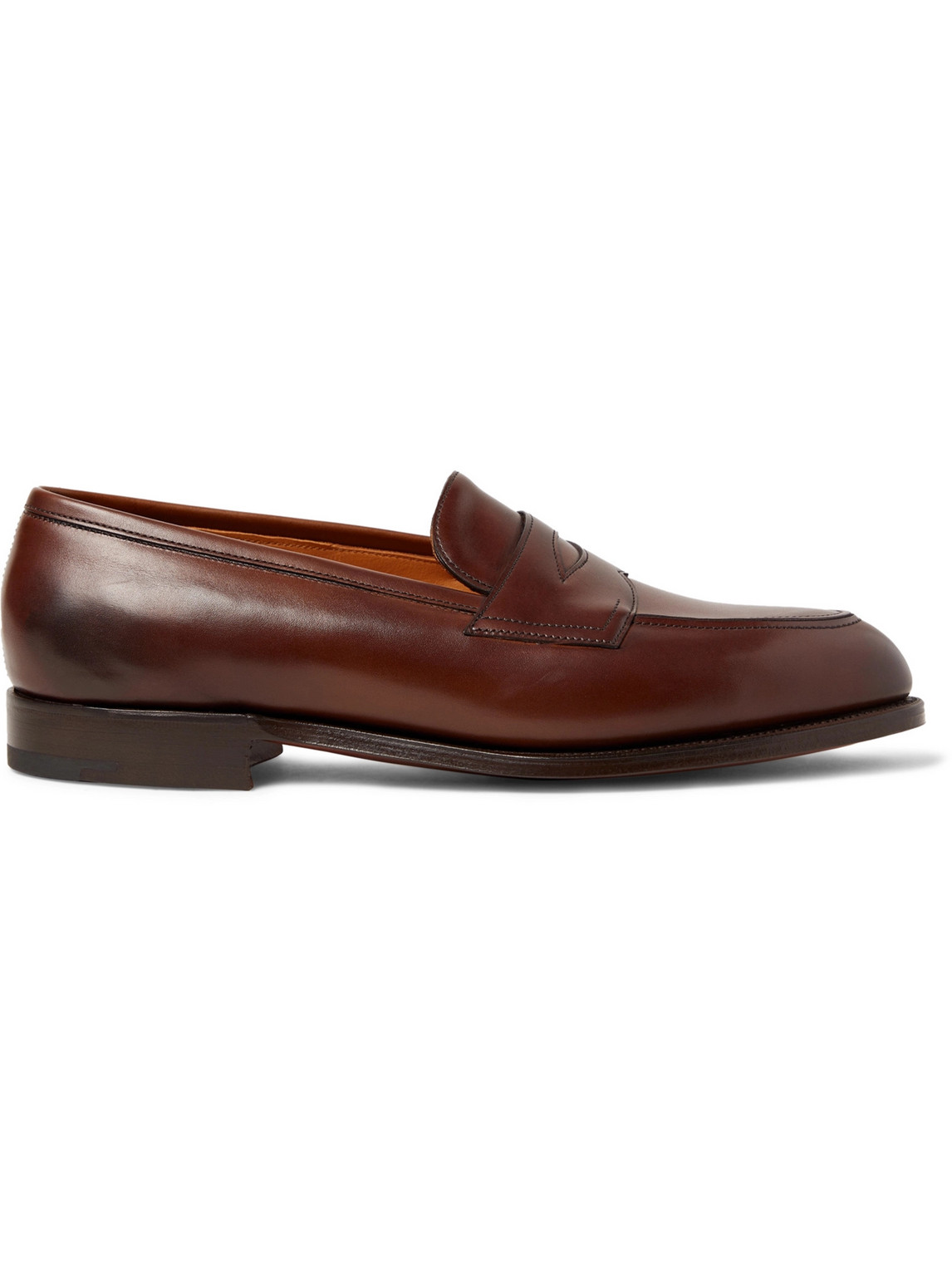 Edward Green Piccadilly Leather Penny Loafers In Brown
