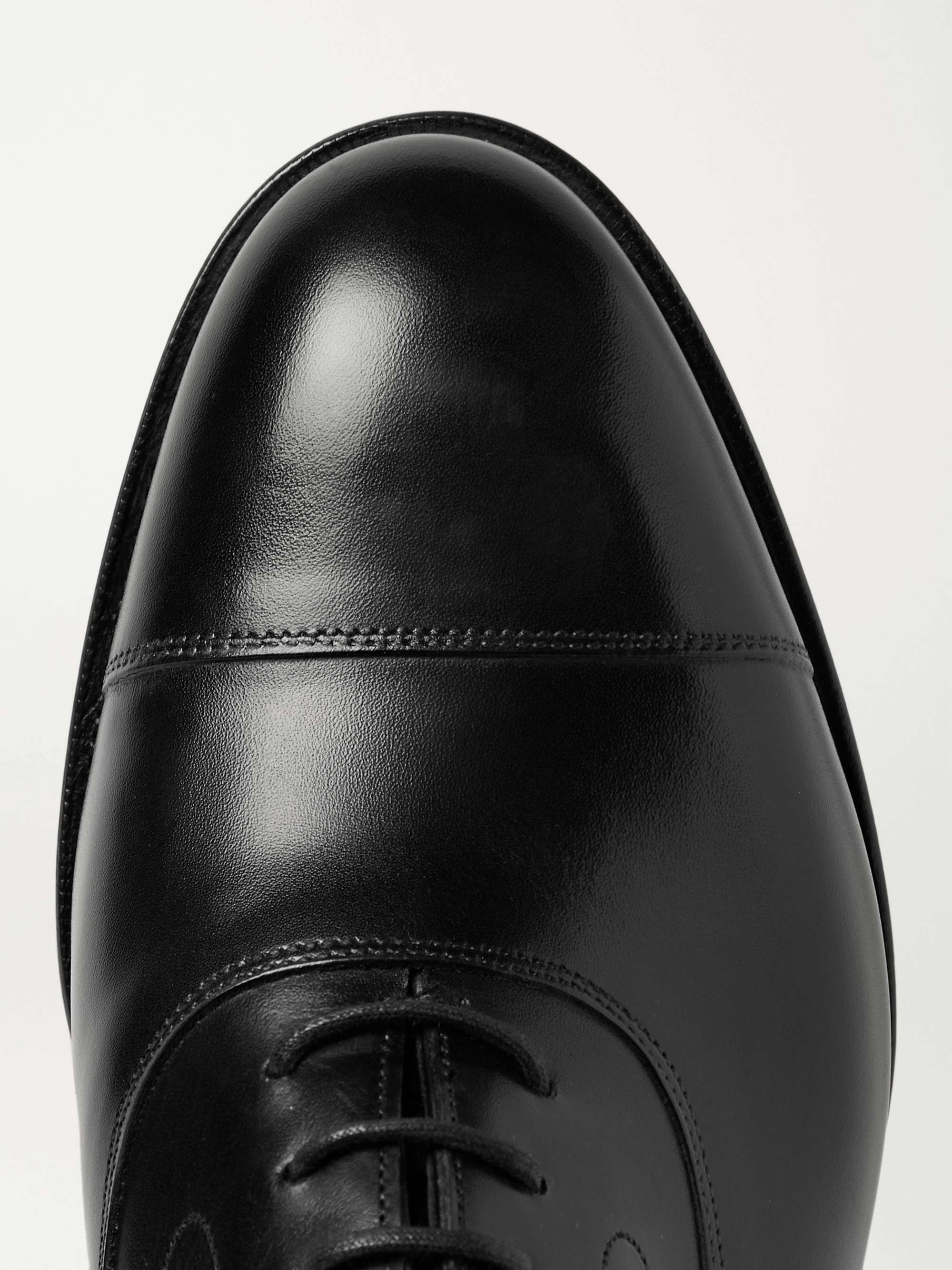 EDWARD GREEN Chelsea Cap-Toe Burnished-Leather Oxford for Men | MR