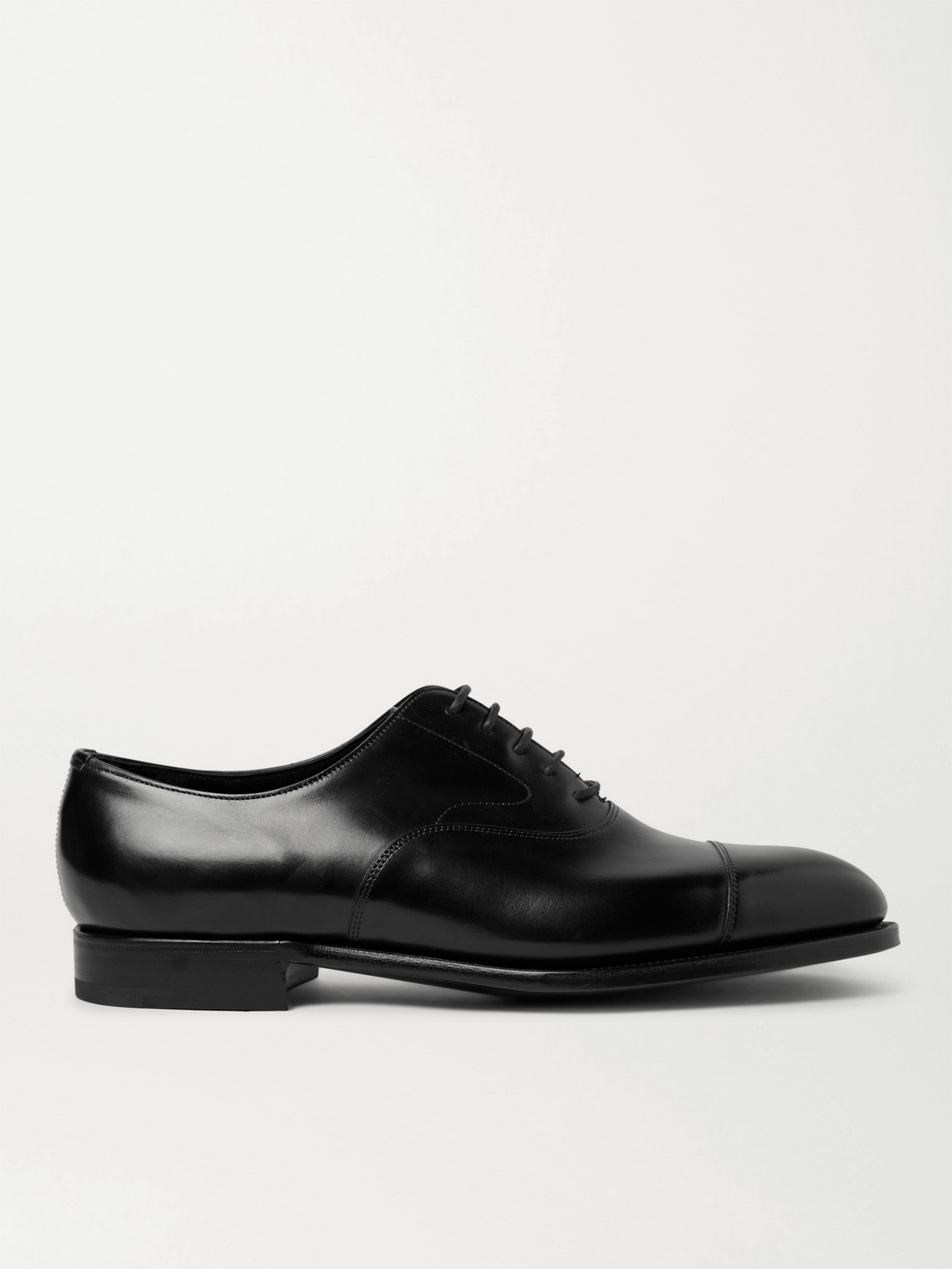 Edward Green Chelsea Cap-Toe Burnished-Leather Oxford Shoes - Men