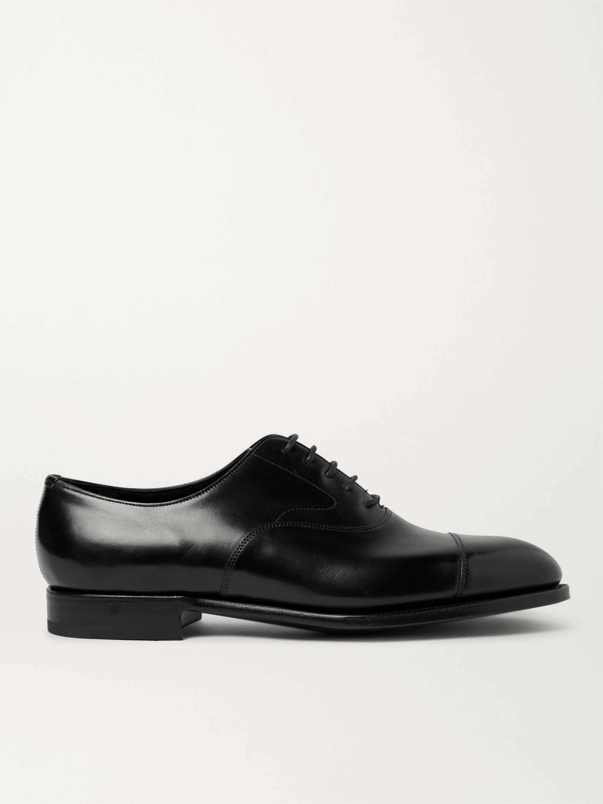 EDWARD GREEN Chelsea Cap-Toe Burnished-Leather Oxford Shoes | MR PORTER