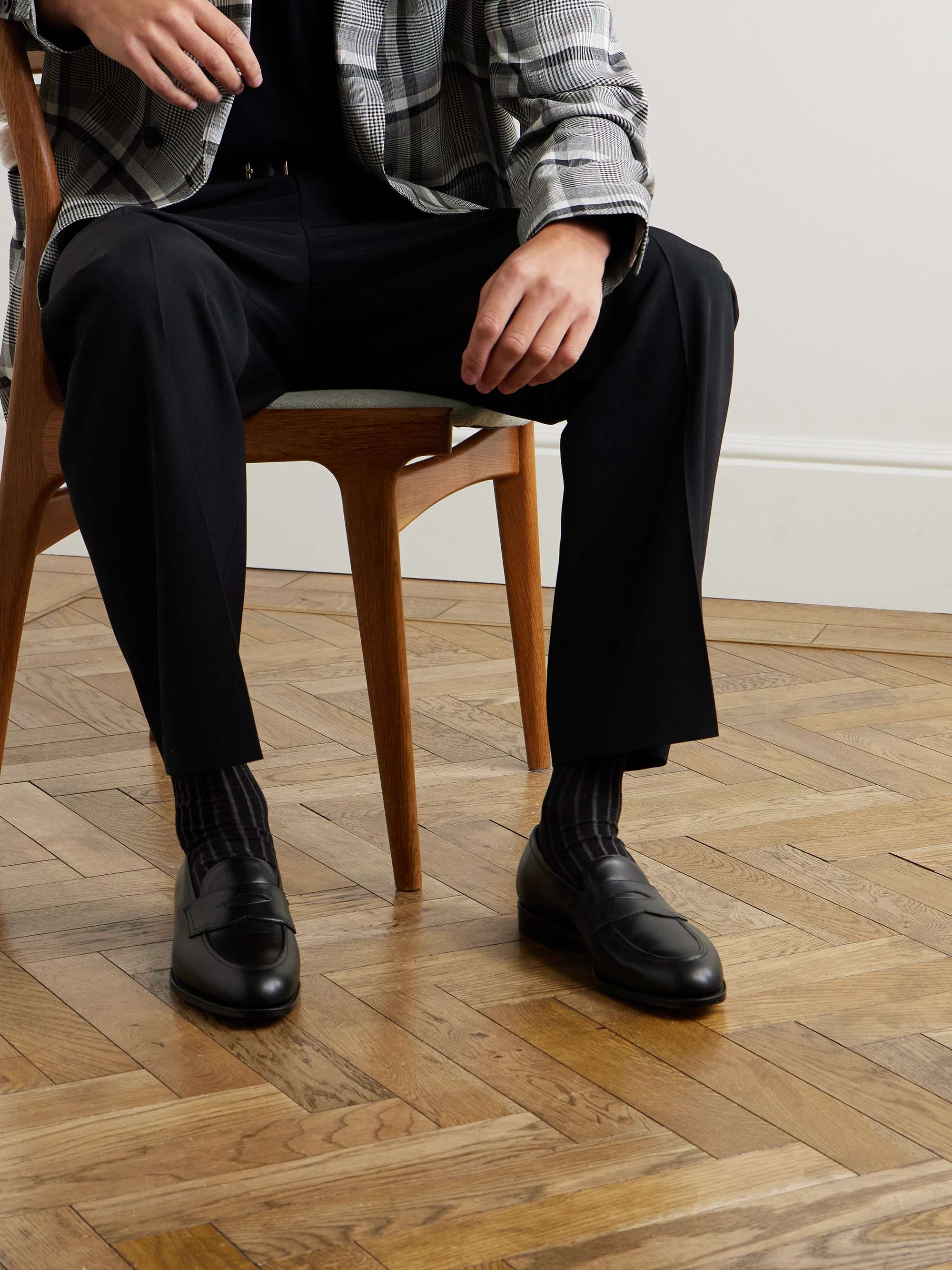 EDWARD GREEN Piccadilly Leather Penny Loafers