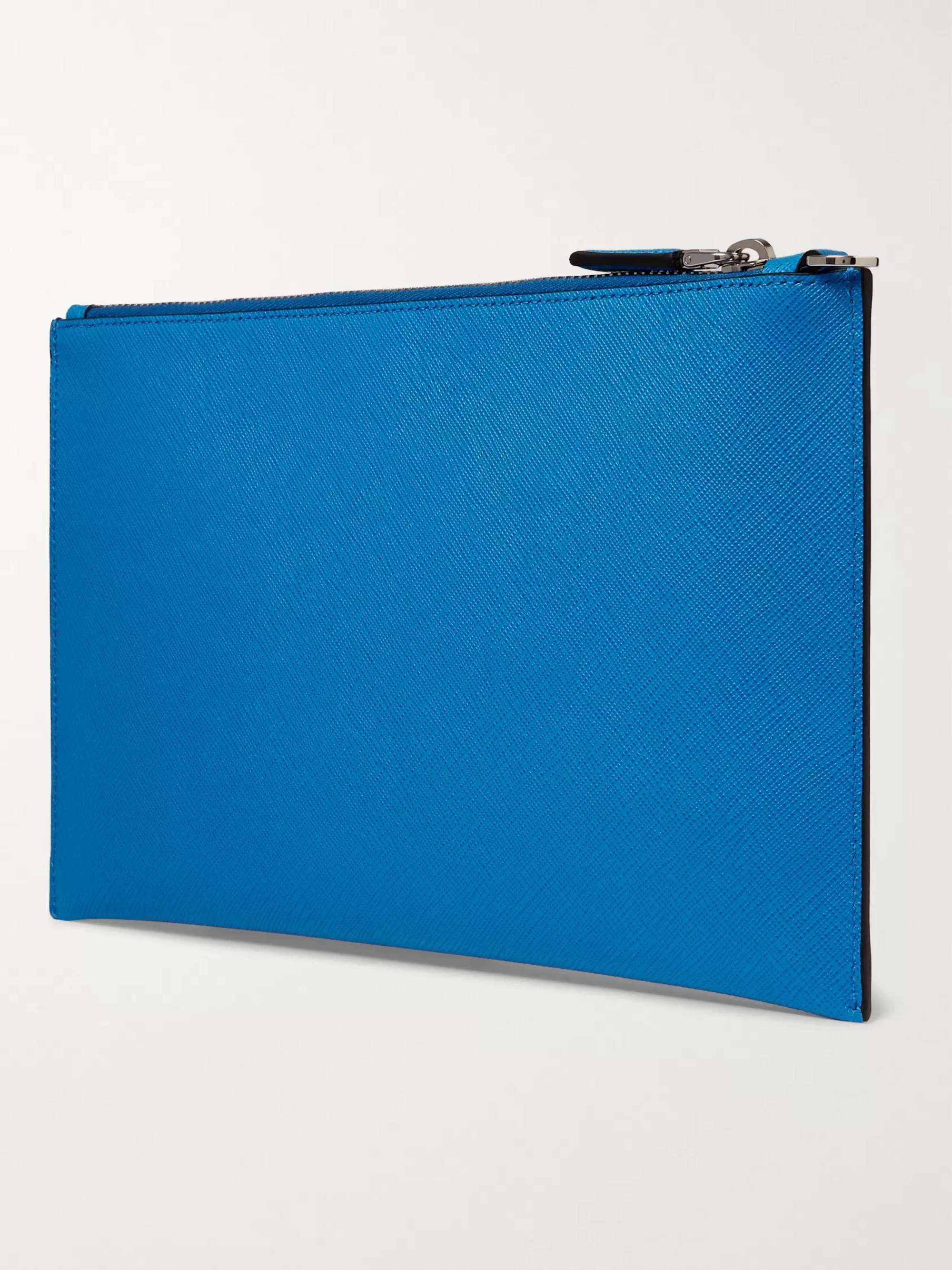 PRADA Printed Saffiano Leather Pouch