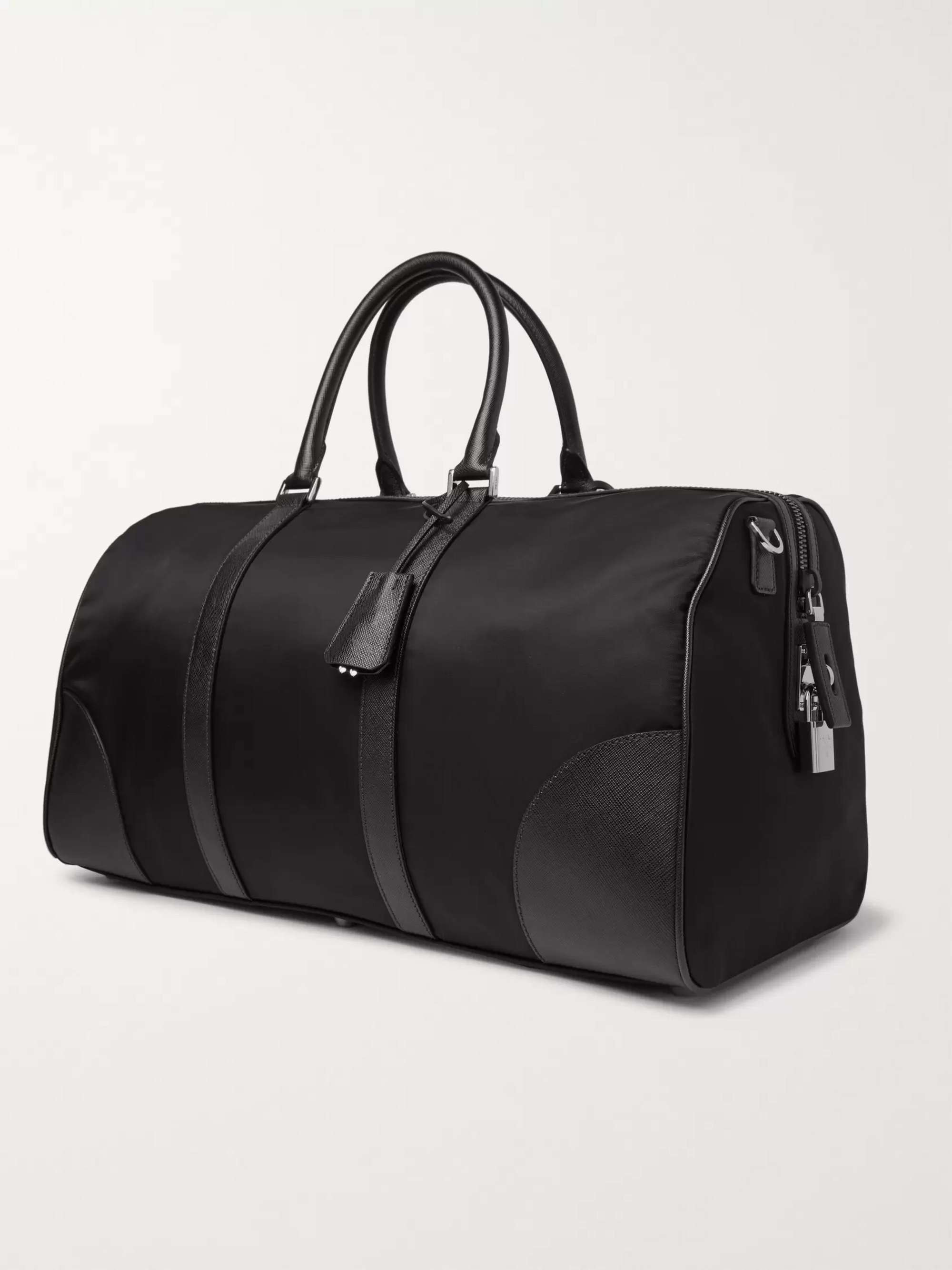 PRADA Saffiano Leather-Trimmed Nylon Holdall