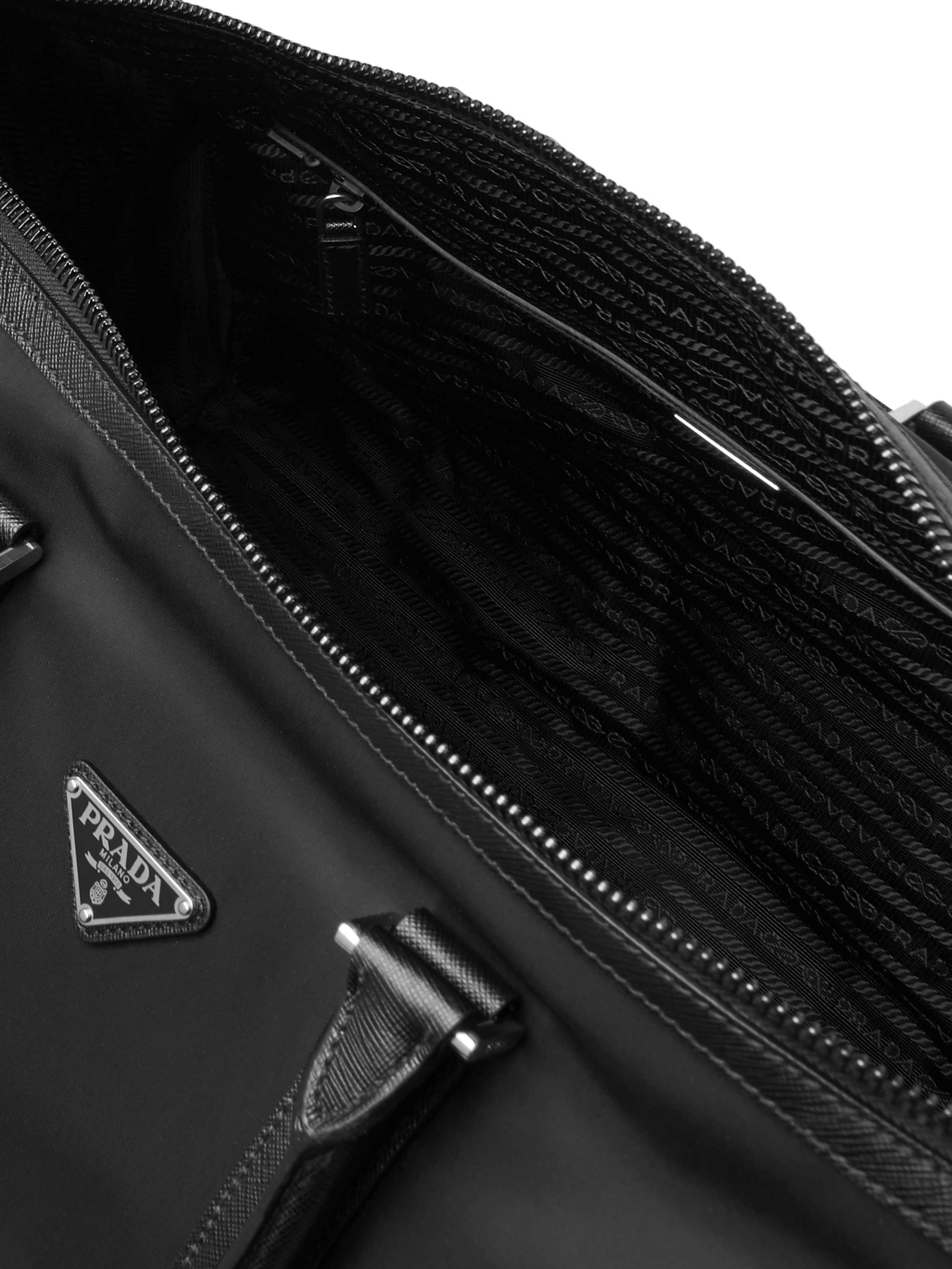 PRADA Saffiano Leather-Trimmed Nylon Holdall