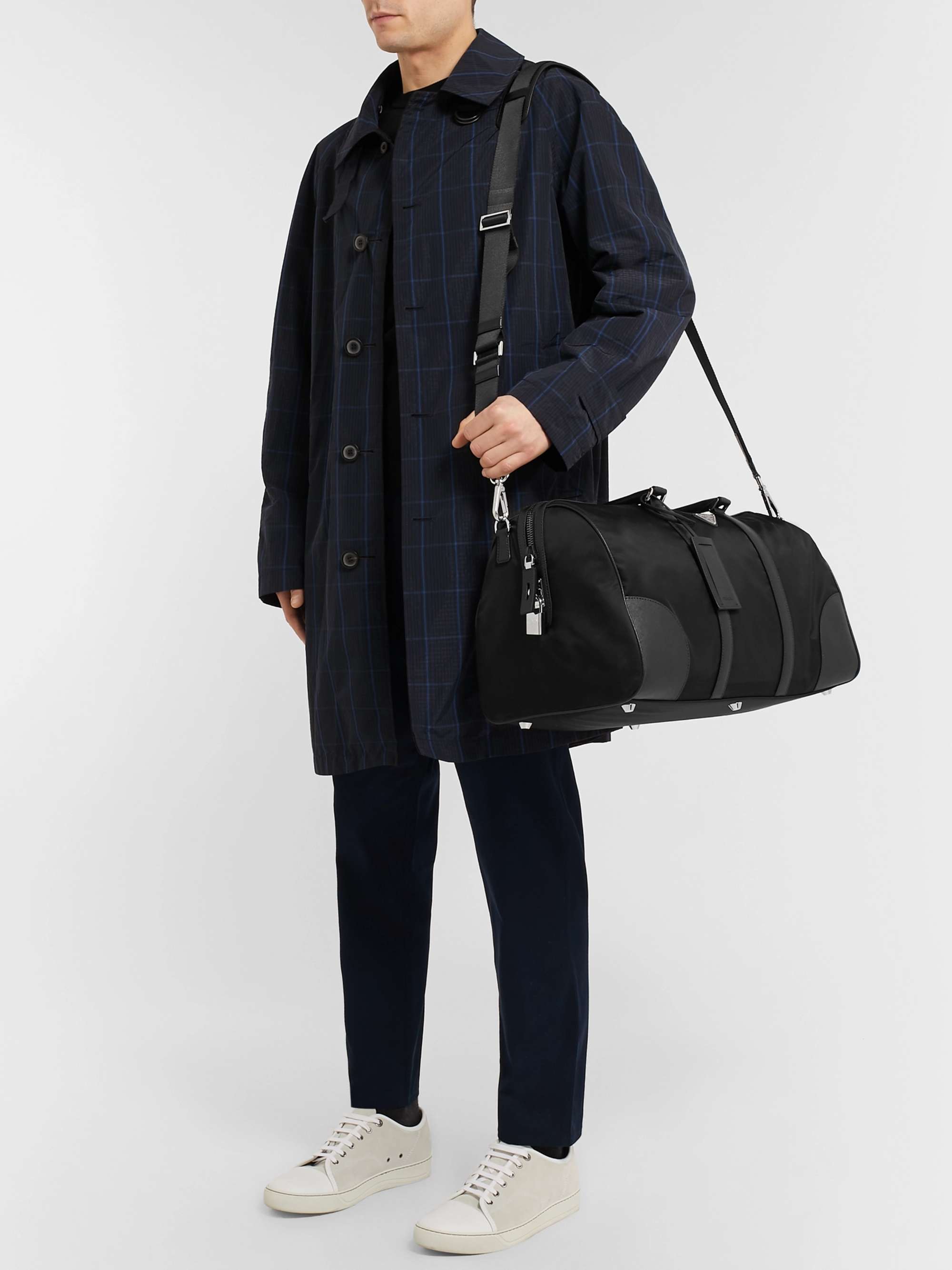 PRADA Saffiano Leather-Trimmed Nylon Holdall