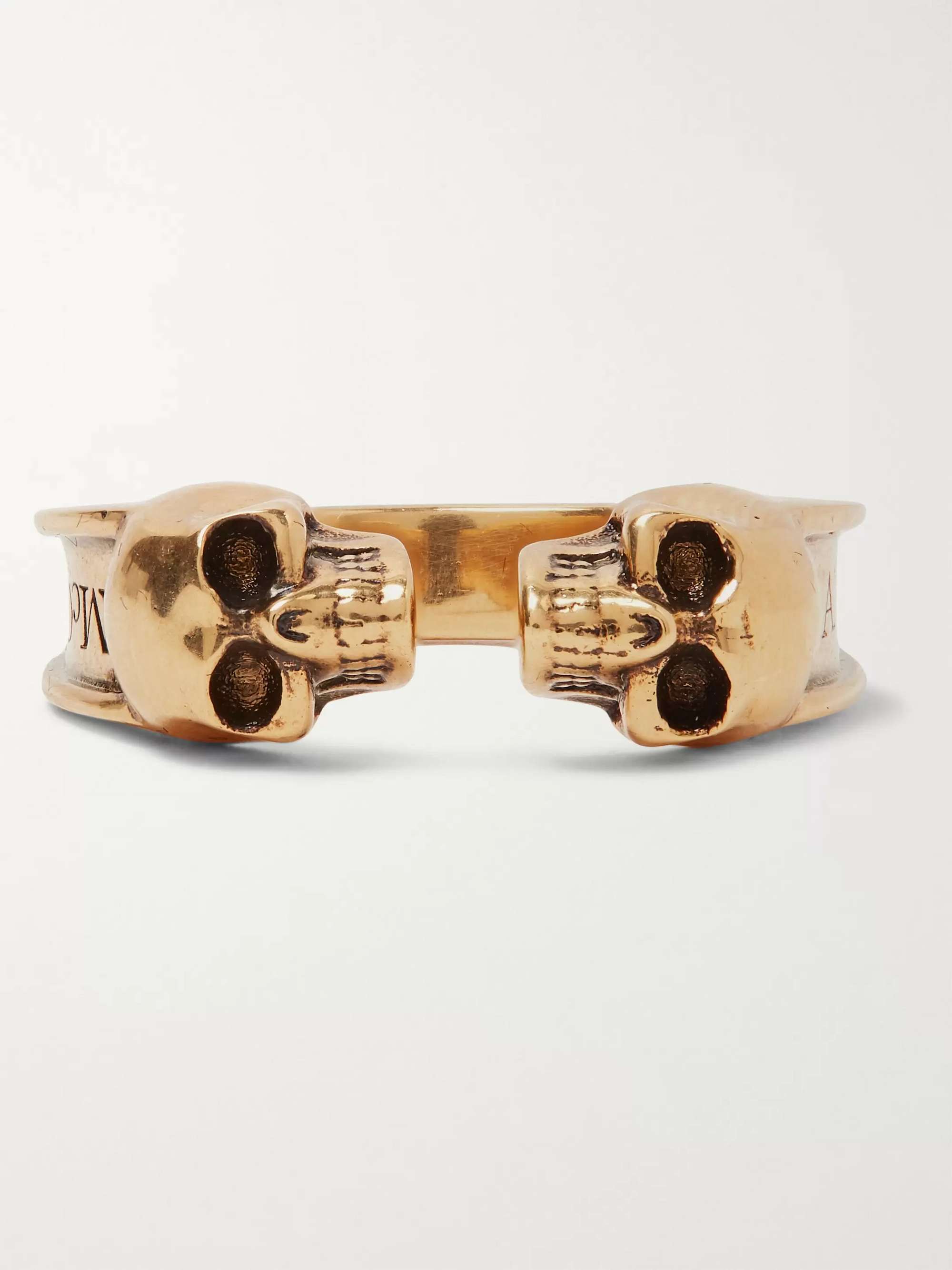 ALEXANDER MCQUEEN Skull Gold-Tone Ring