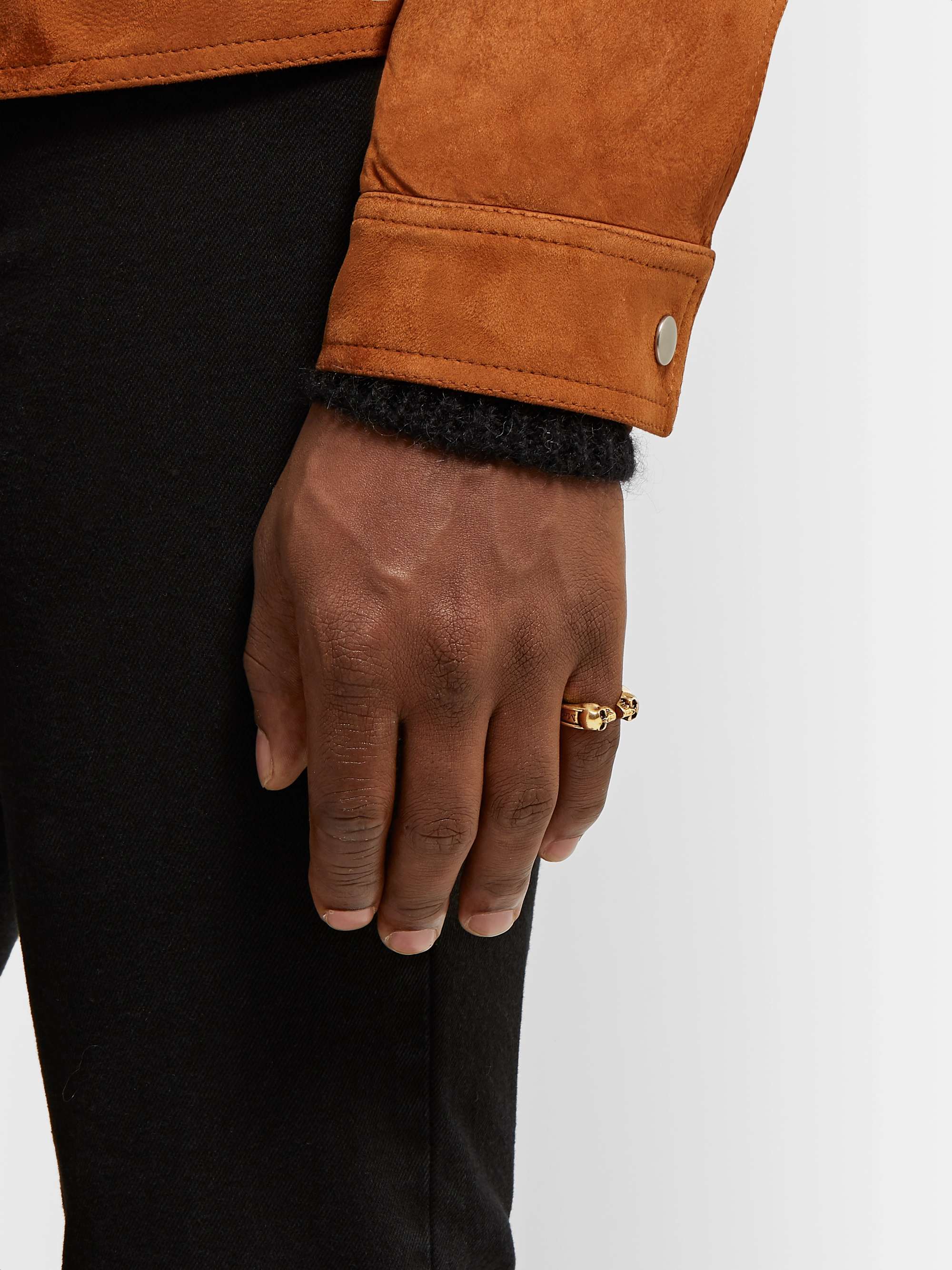 ALEXANDER MCQUEEN Skull Gold-Tone Ring