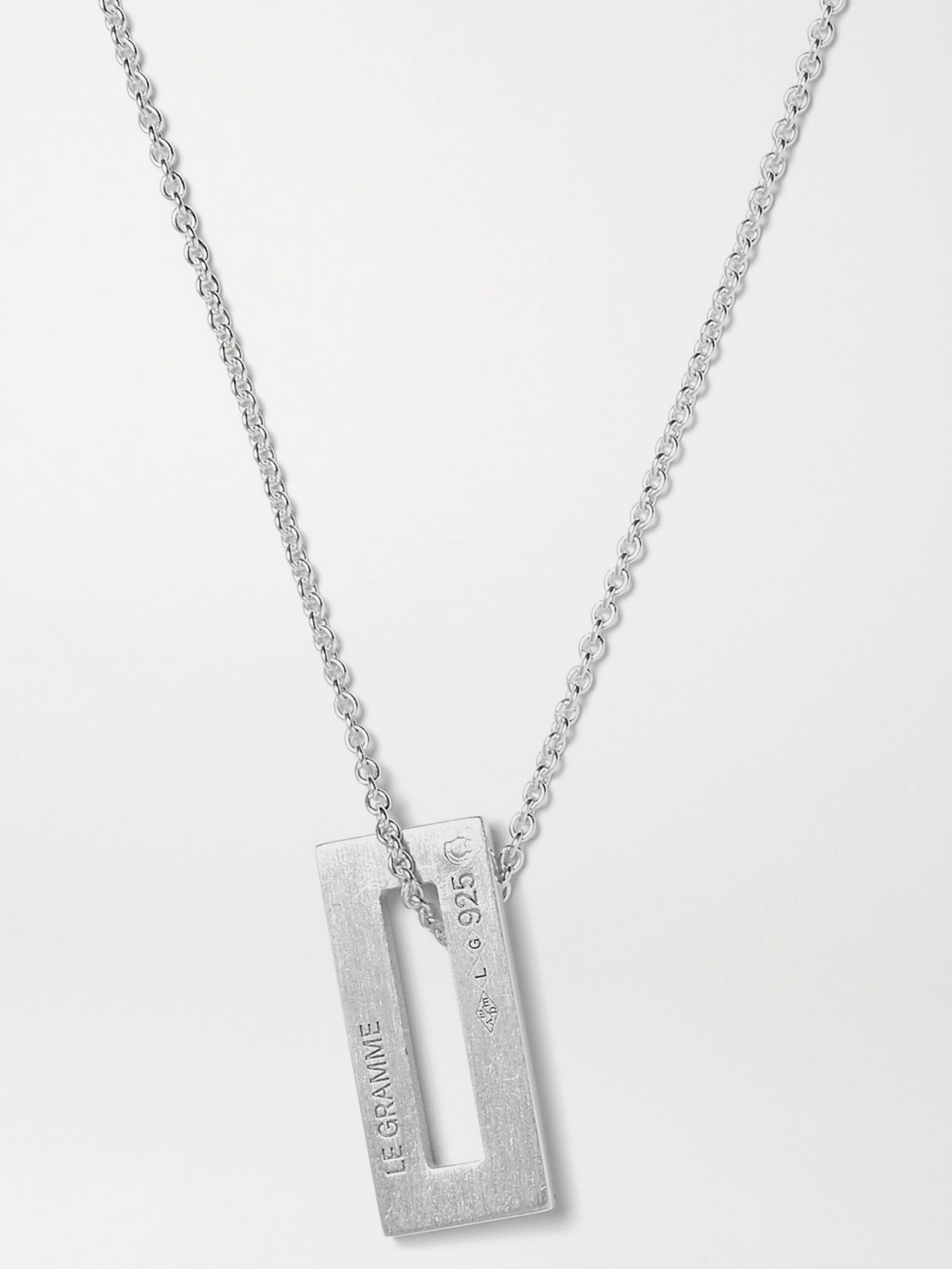 Shop Le Gramme 15/10ths Brushed Sterling Silver Necklace