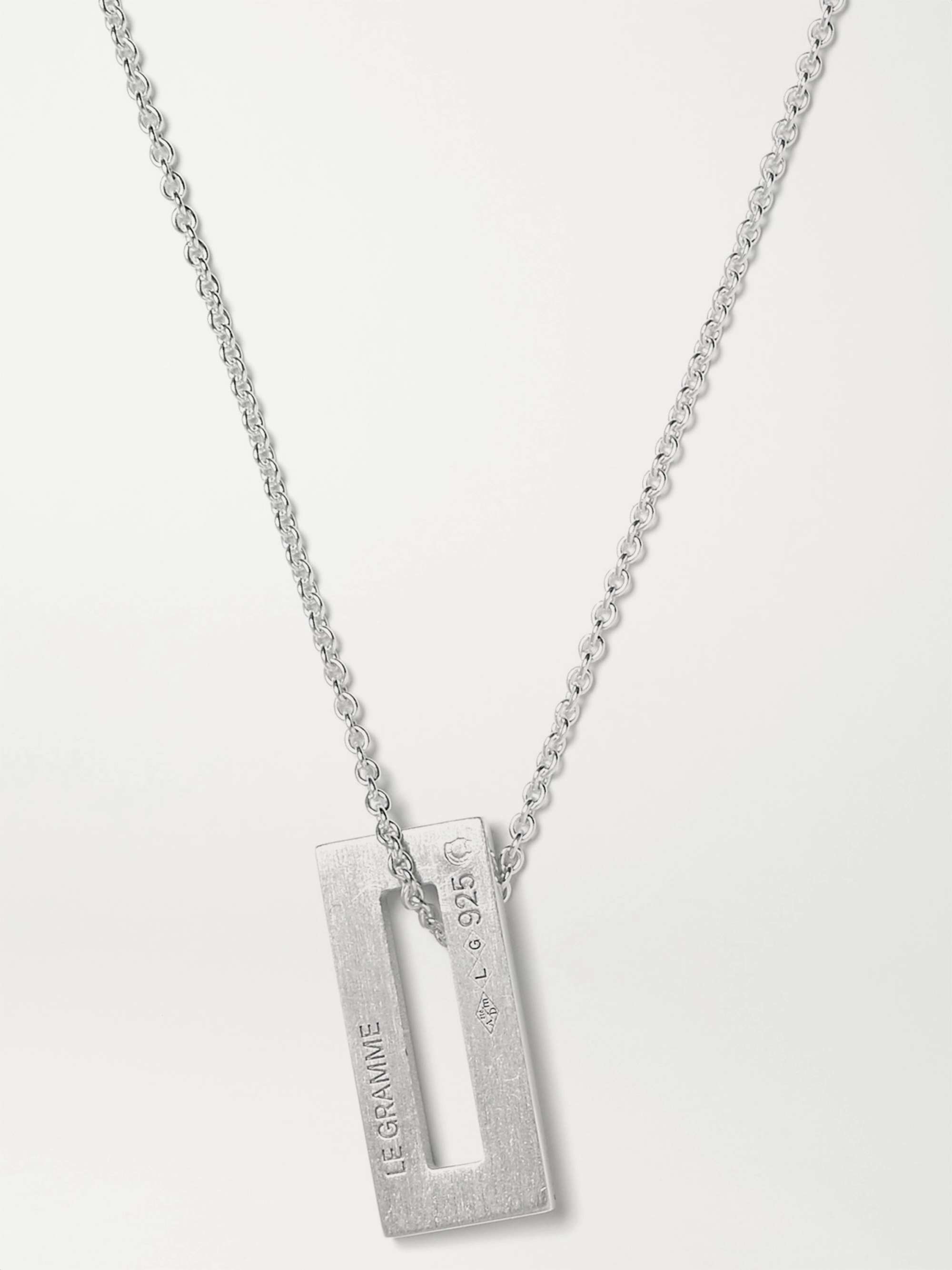 LE GRAMME 15/10ths Brushed Sterling Silver Necklace