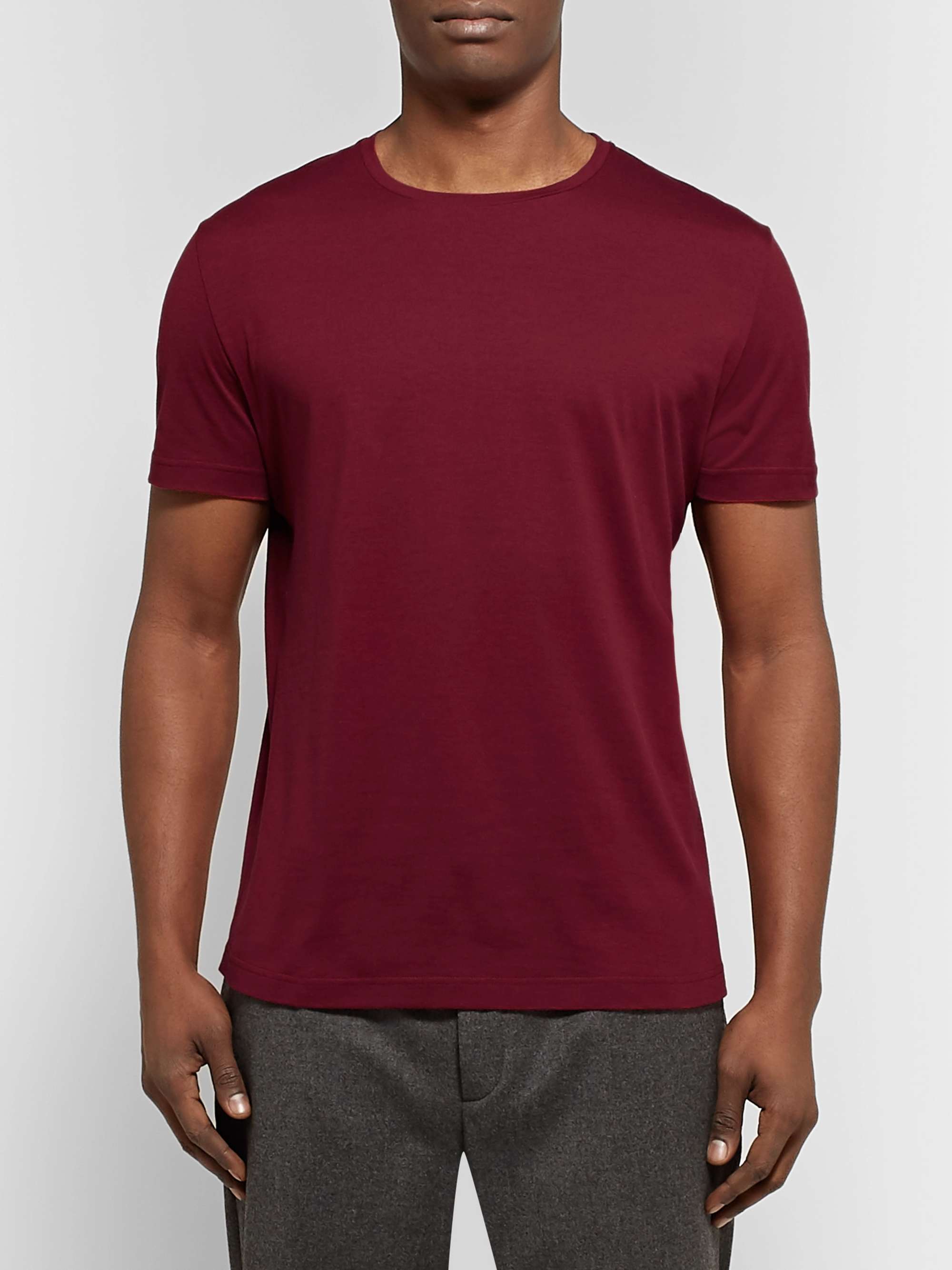 LORO PIANA Slim-Fit Silk and Cotton-Blend Jersey T-Shirt
