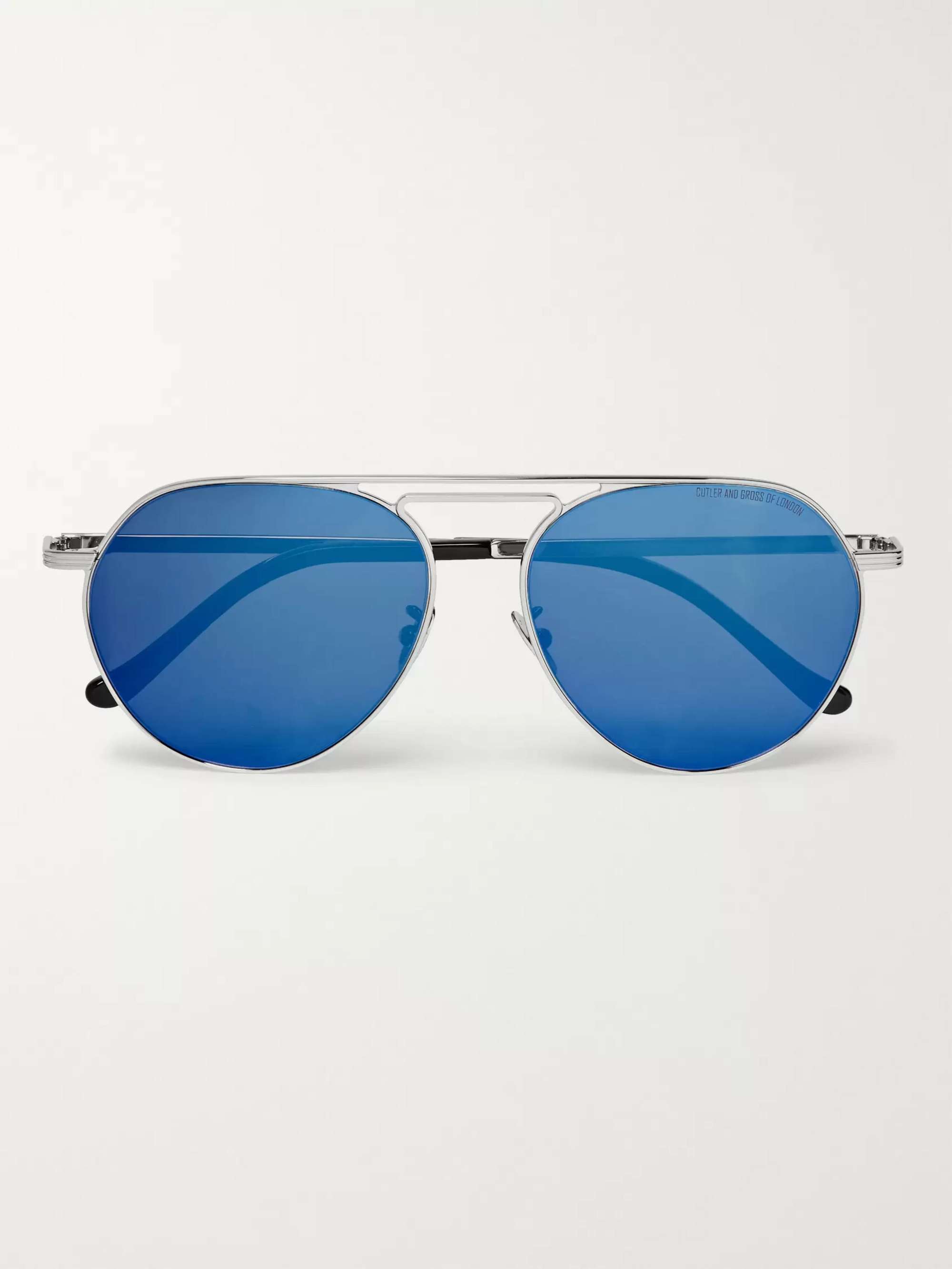 CUTLER AND GROSS Aviator-Style Gold-Tone Sunglasses