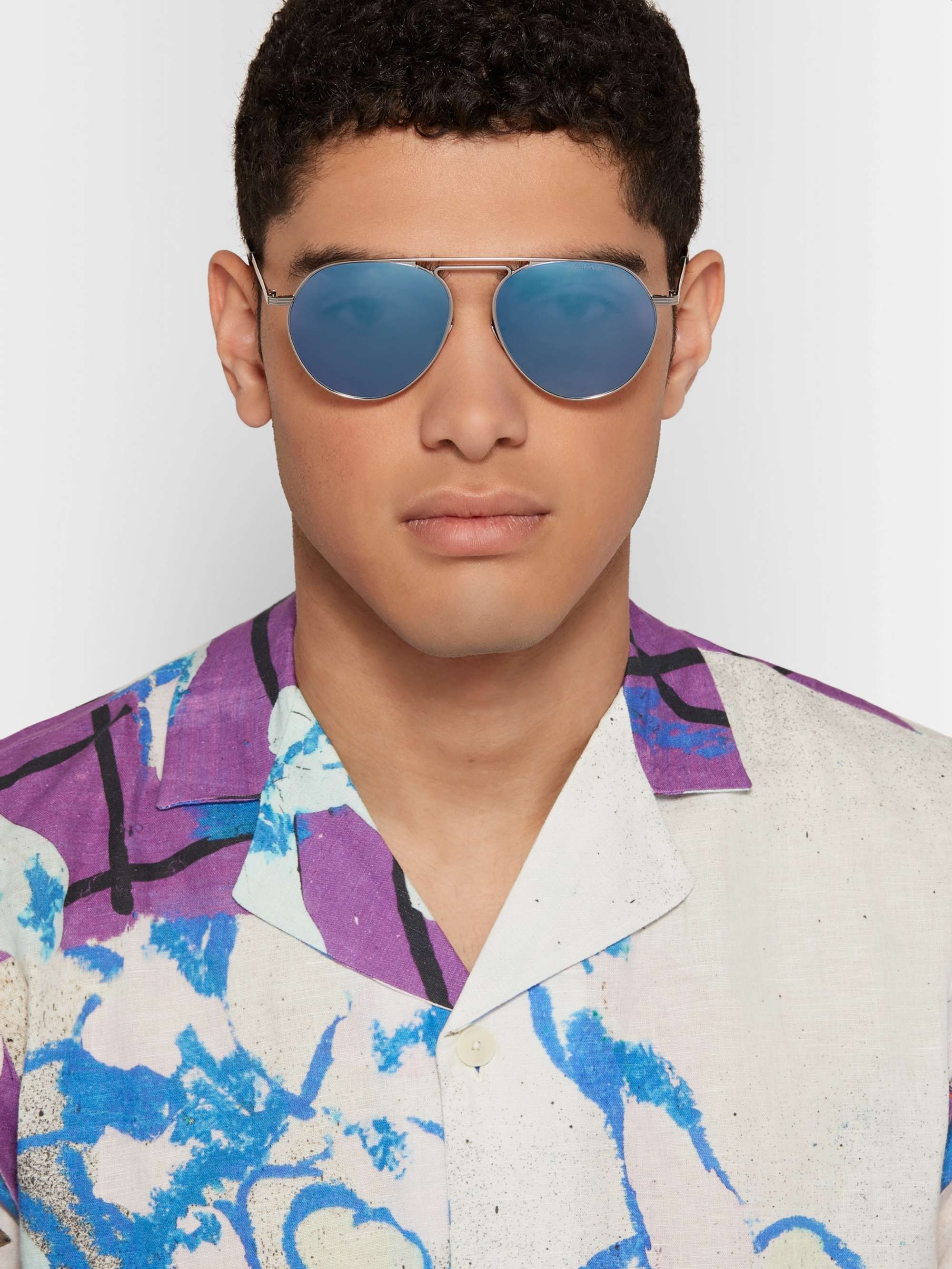 CUTLER AND GROSS Aviator-Style Gold-Tone Sunglasses