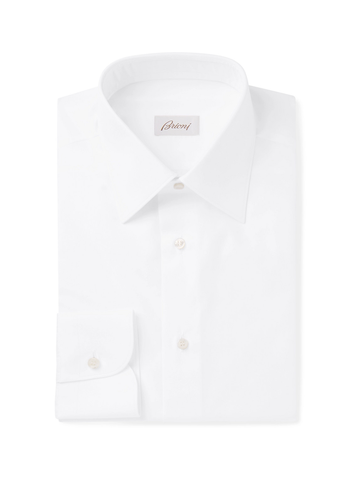 BRIONI SLIM-FIT COTTON-POPLIN SHIRT