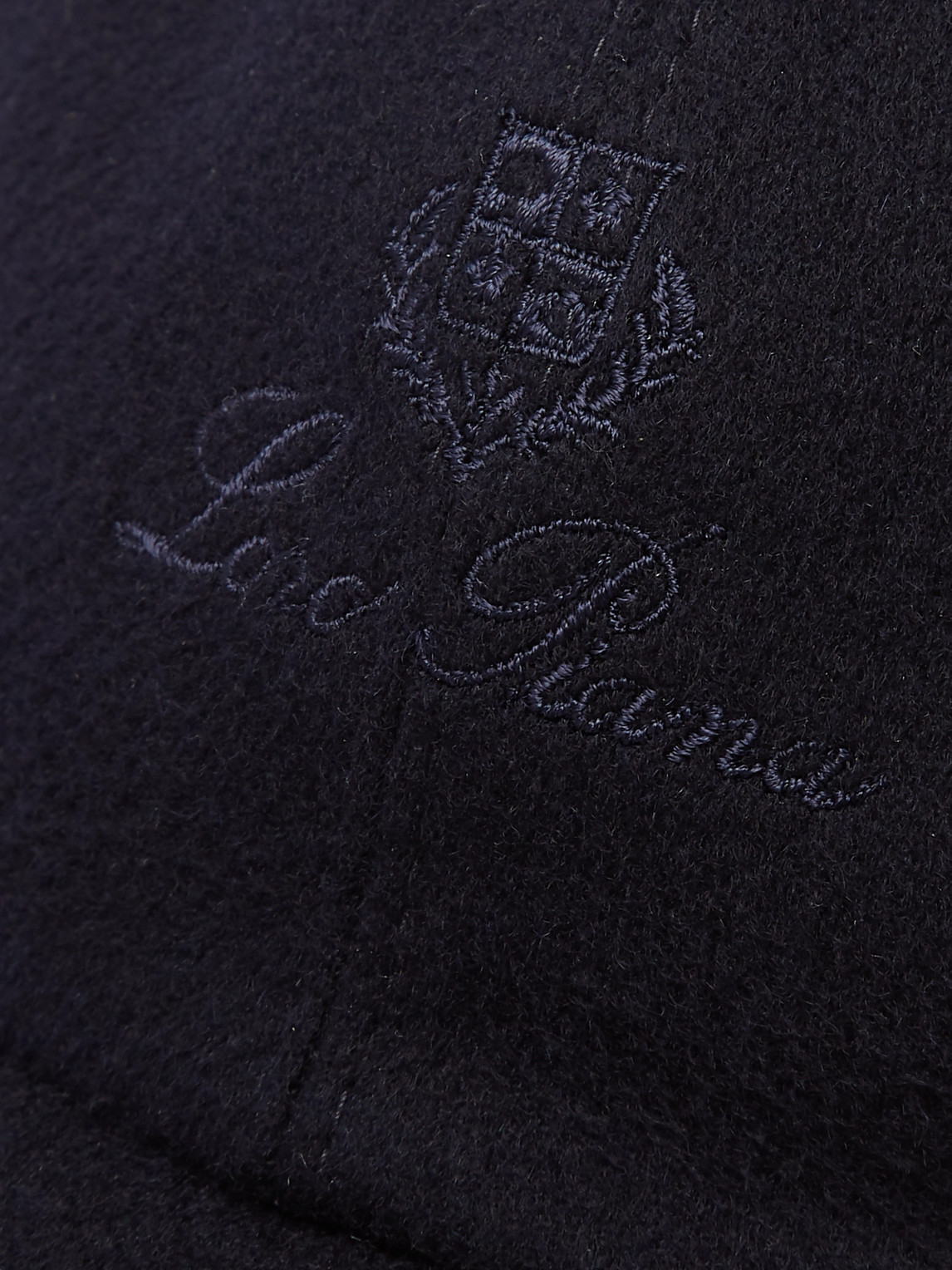 Loro Piana Logo-embroidered Storm System Baby Cashmere Baseball Cap In Blue