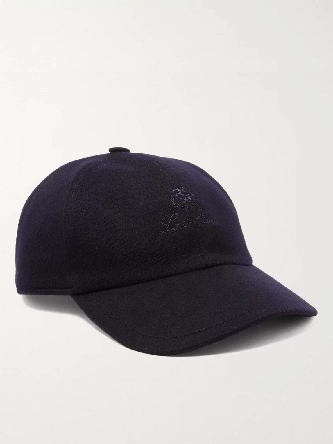 Loro Piana Logo-embroidered Storm System Baby Cashmere Baseball Cap In Blue