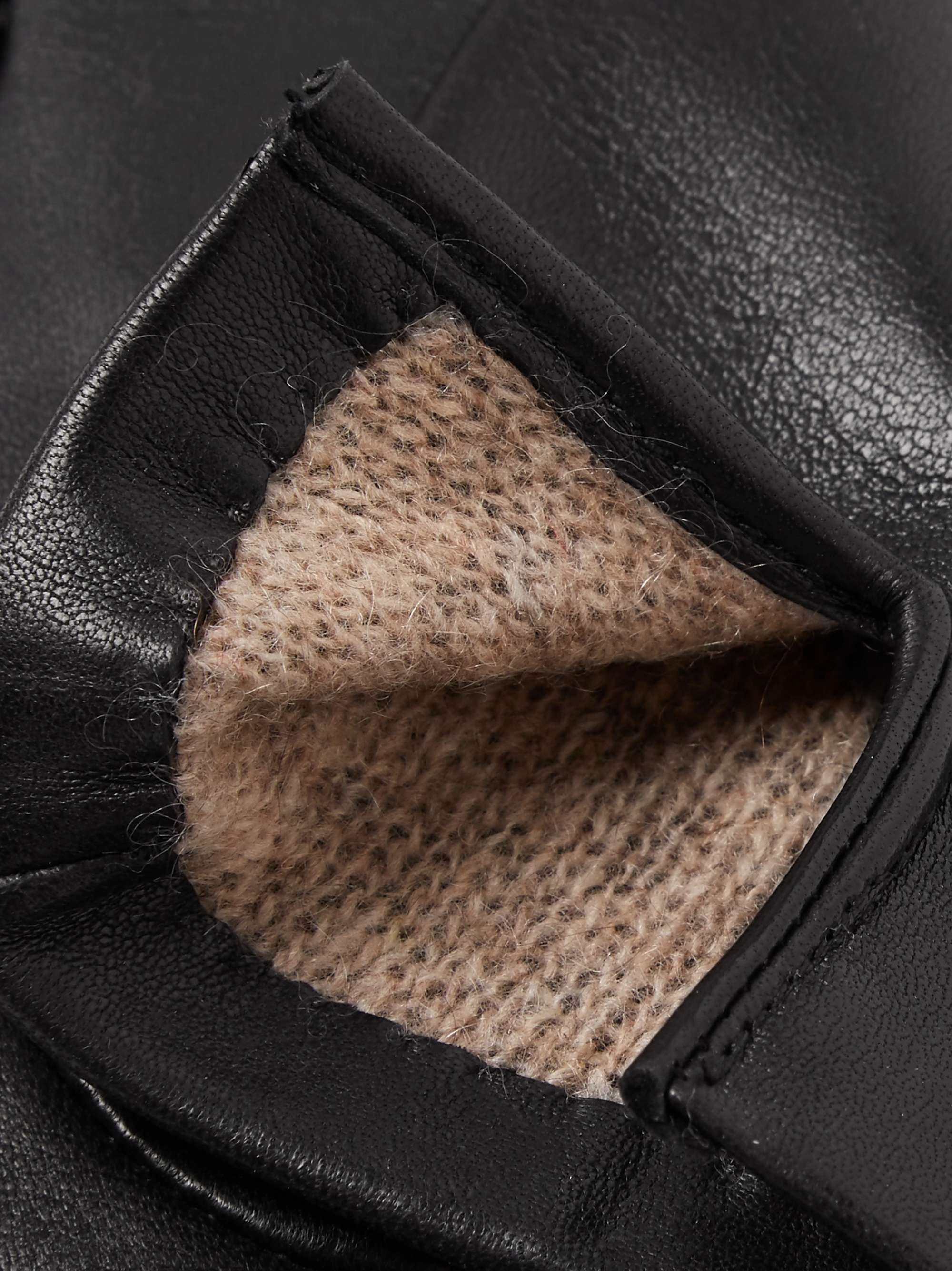 DENTS Bath Cashmere-Lined Leather Gloves