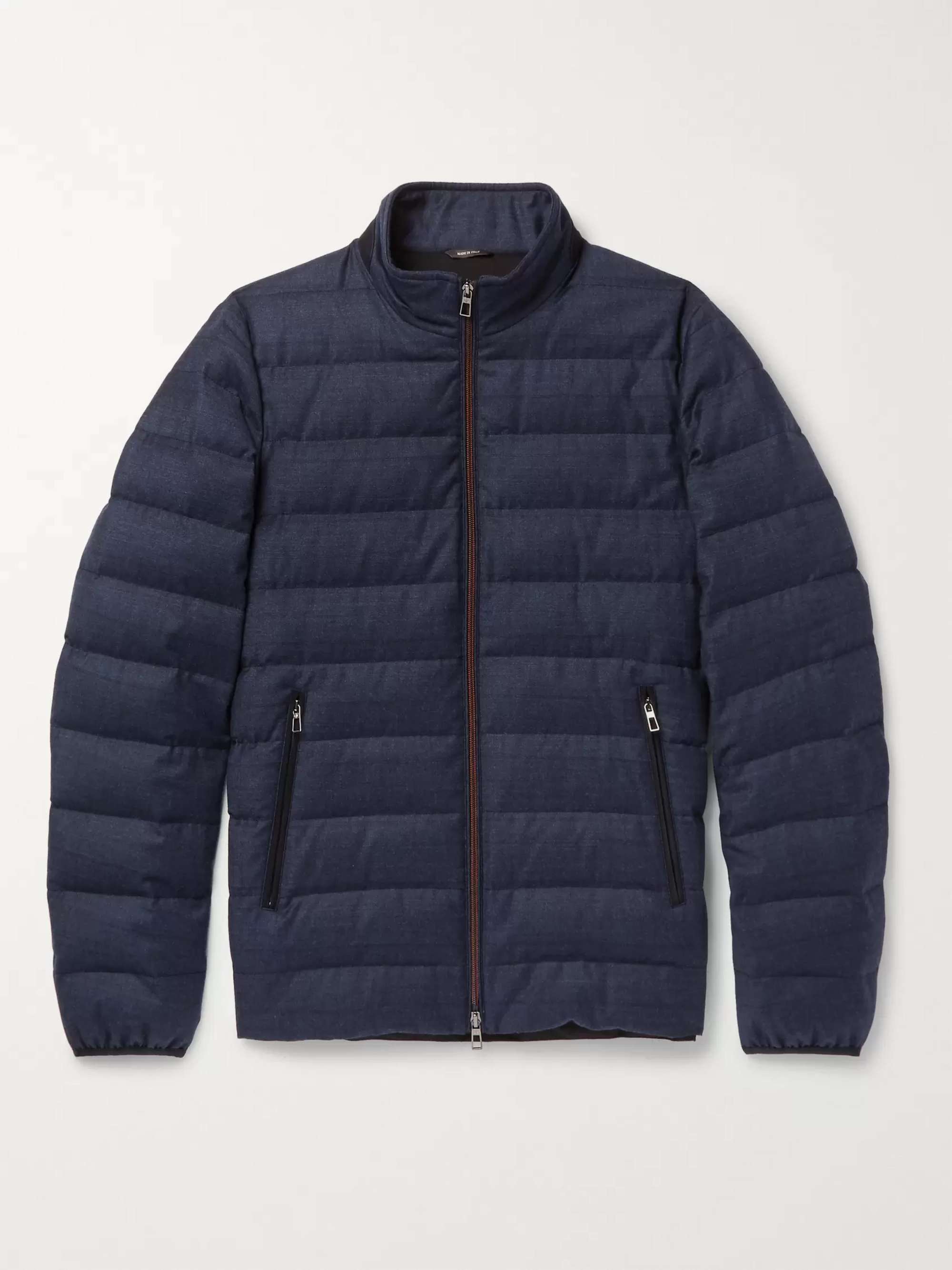 LORO PIANA Rain System Wool and Silk-Blend Down Jacket for Men | MR PORTER