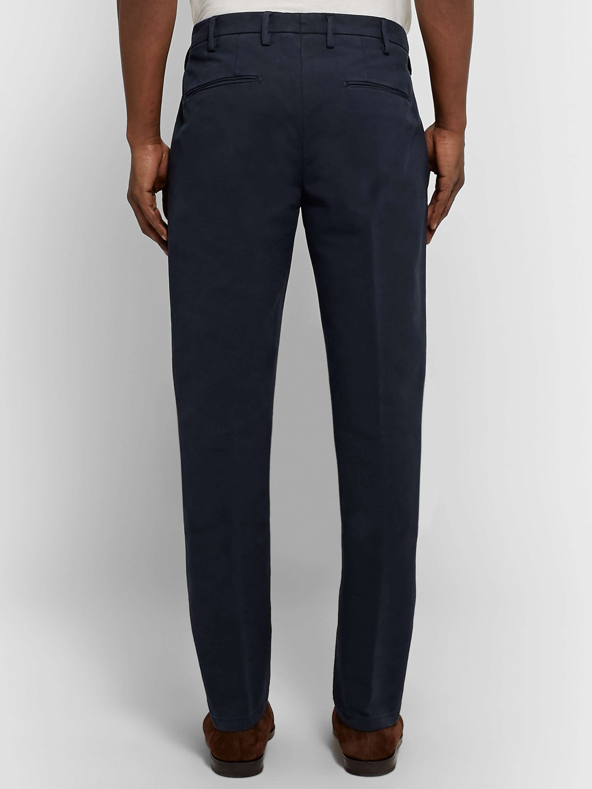 BOGLIOLI Tapered Stretch-Cotton Ottoman Trousers