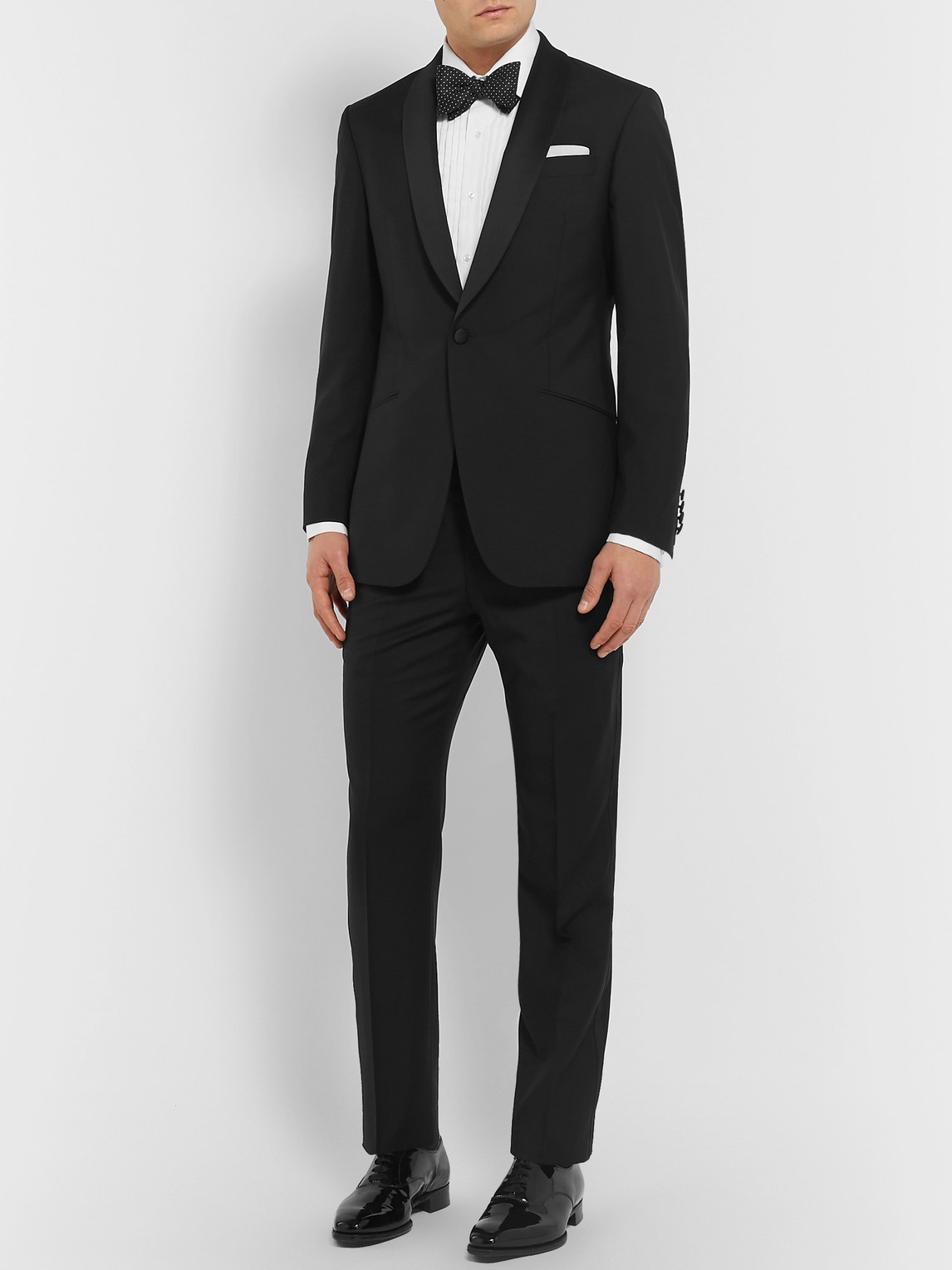 Shop Richard James Black Slim-fit Wool And Mohair-blend Tuxedo Jacket