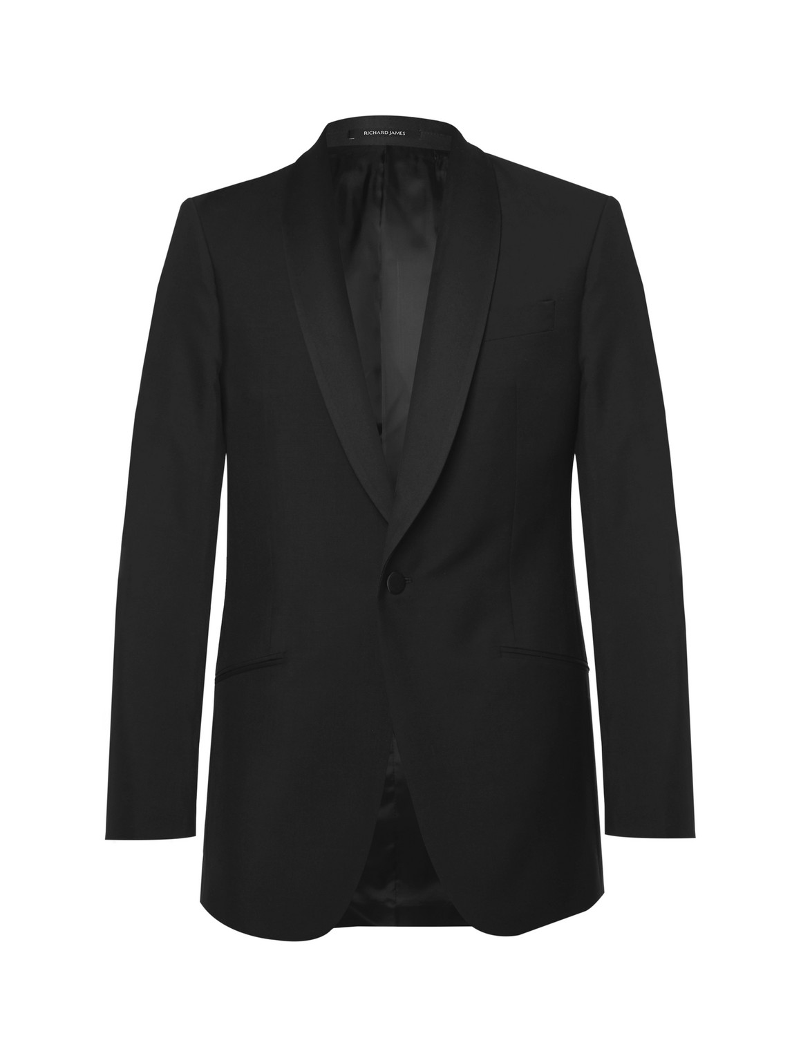Richard James Black Slim-fit Wool And Mohair-blend Tuxedo Jacket