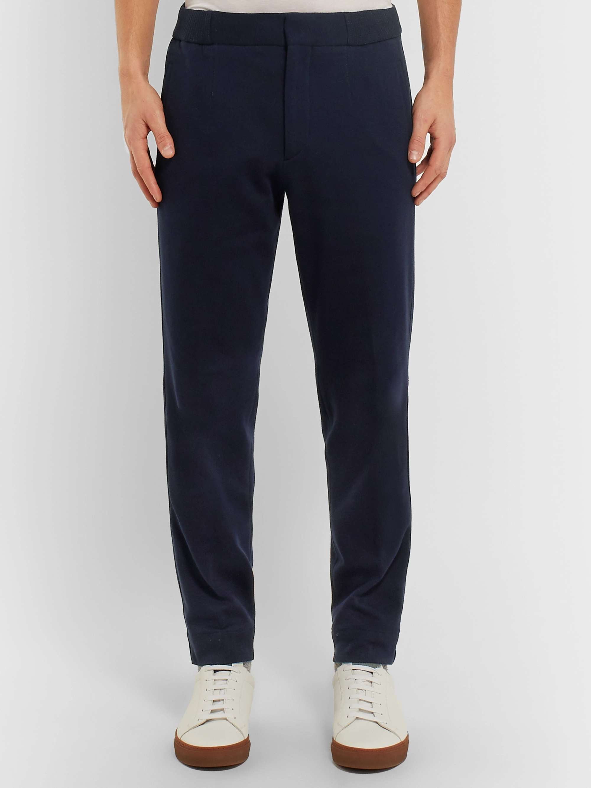 ZEGNA Tapered Cotton and Silk-Blend Jersey Sweatpants