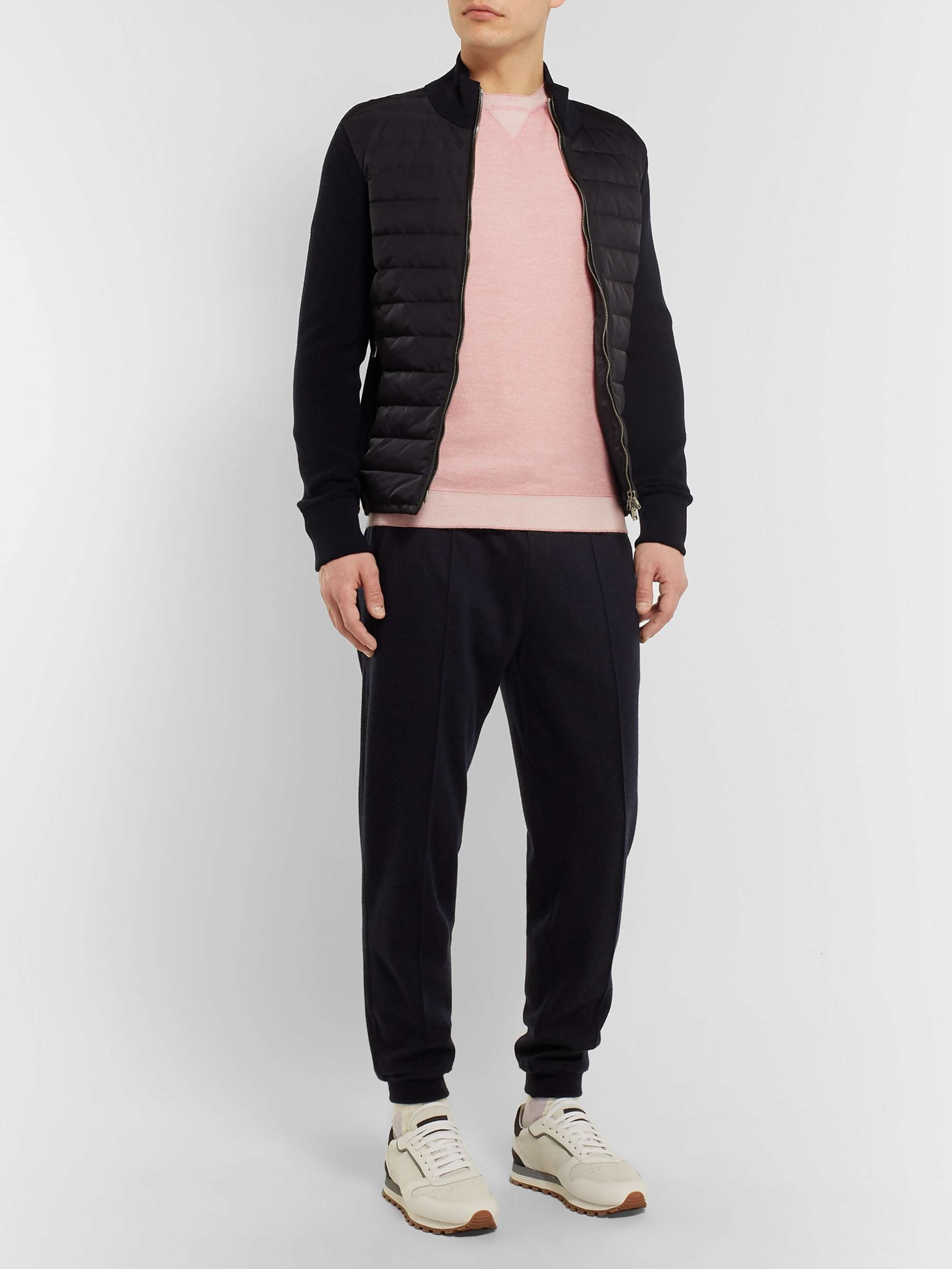 ZEGNA Waffle-Knit Mélange Cotton, Cashmere, Silk and Linen-Blend Sweater