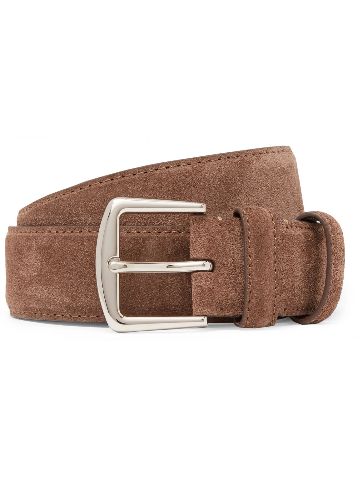 Loro Piana 3.5cm Brown Suede Belt