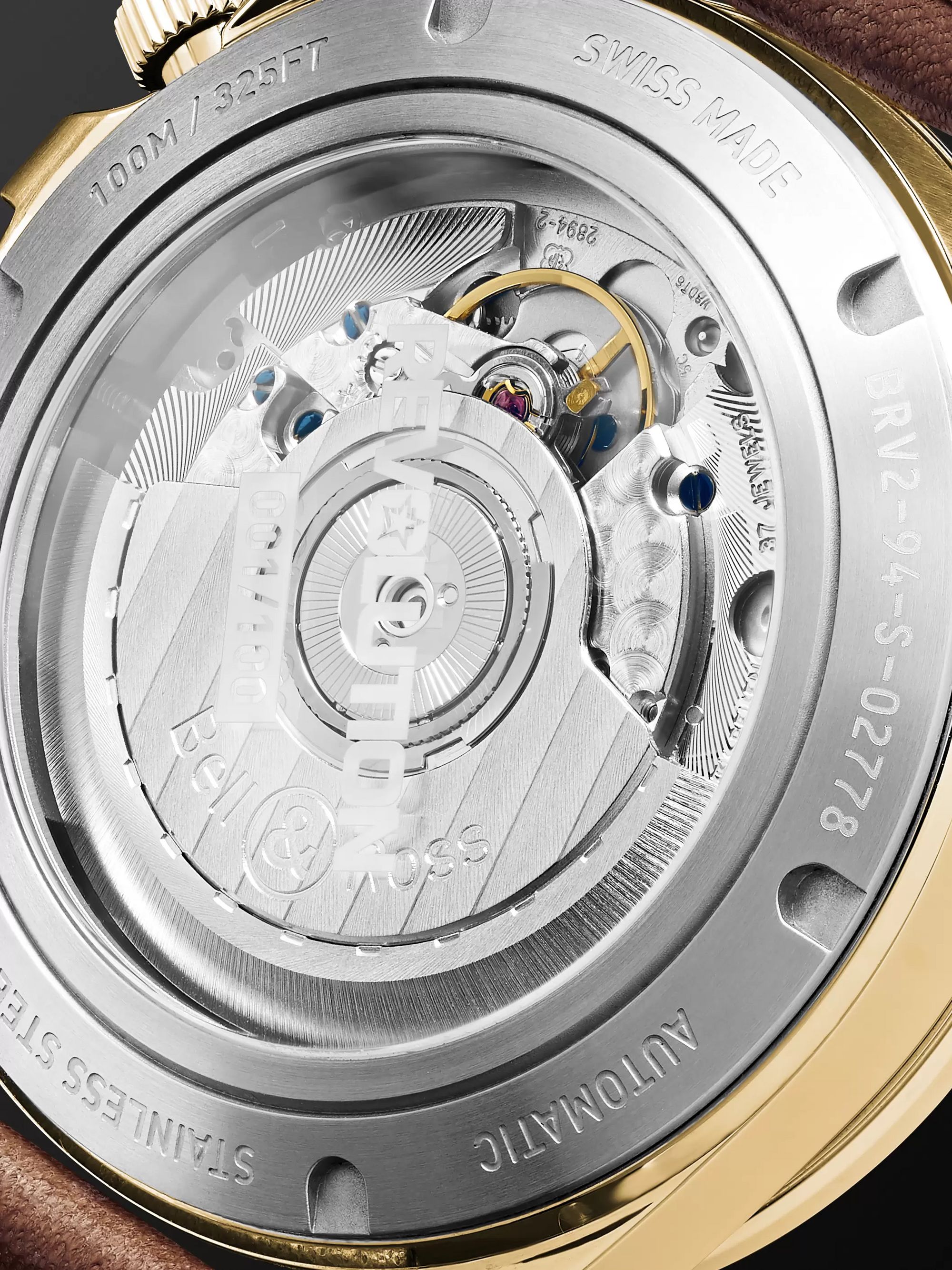 BELL & ROSS BR V2-94 Bellytanker 'El Mirage' The Rake x Revolution Limited Edition Automatic Chronograph 41mm Bronze and Leather Watch, Ref. No. BRV294-RR-BR/SCA